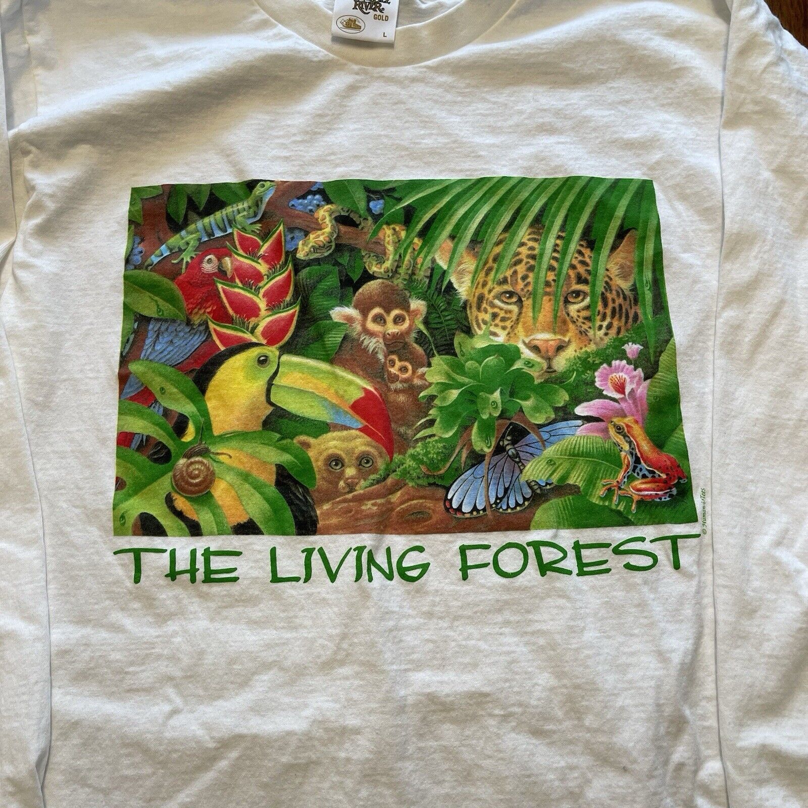Vintage Vtg 90’s The Living Forest shirt Long Sleeve Tennessee River Size US L / EU 52-54 / 3 - 3 Thumbnail