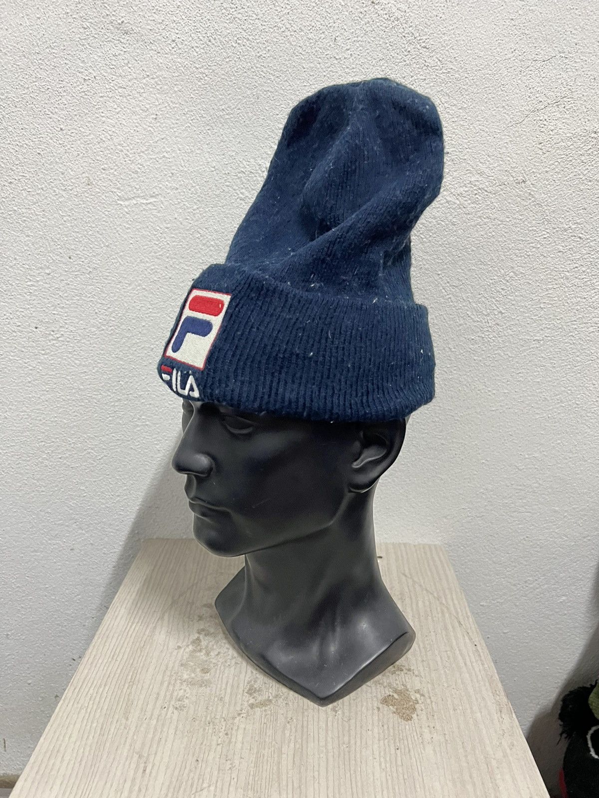 Fila Vintage Fila Big Logo Beanie Hat Size ONE SIZE - 3 Thumbnail