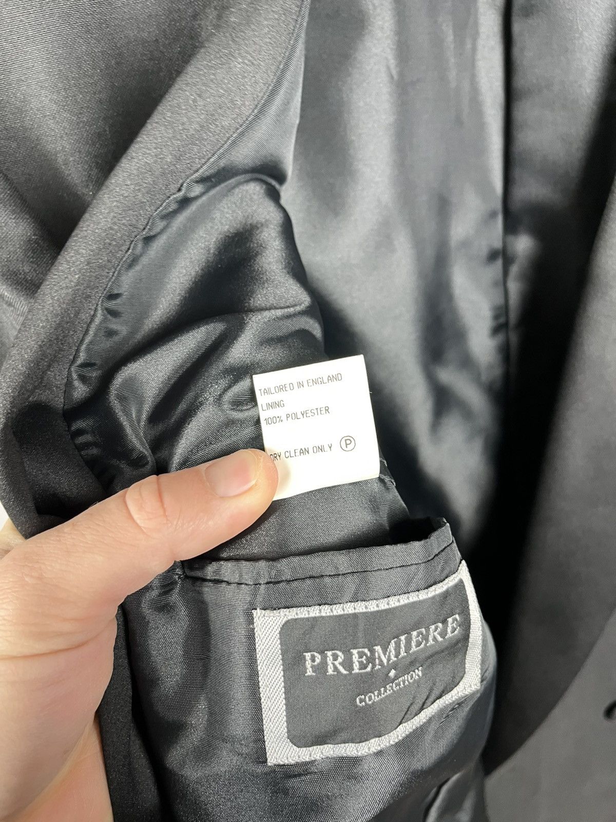 Other Black Tuxedo Suit Double Breasted Blazer Pants England 40R Size 40R - 7 Thumbnail
