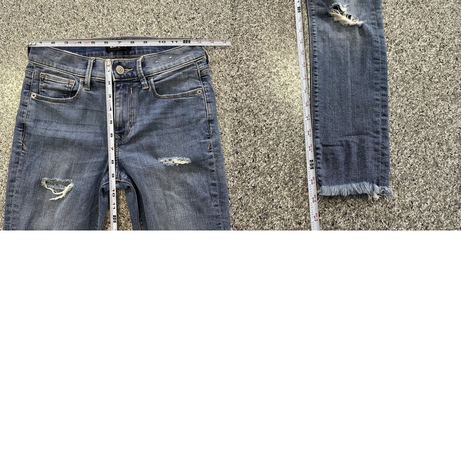 Express Express Jeans Womens 0 26x26 Mid Rise Cropped Jeggings Raw Hem Stretch Denim Jeans Shirt? Size 26" / US 2 / IT 38 - 8 Thumbnail
