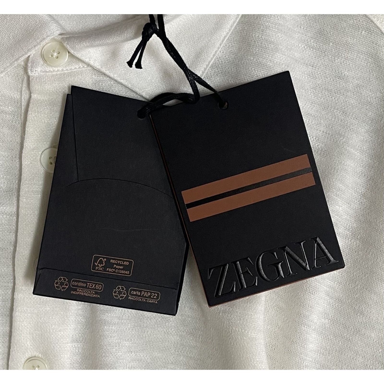 Ermenegildo Zegna $1250 NWT Ermenegildo Zegna Oasi Shirt White Linen 2XL/56 Size US XXL / EU 58 / 5 - 5 Thumbnail