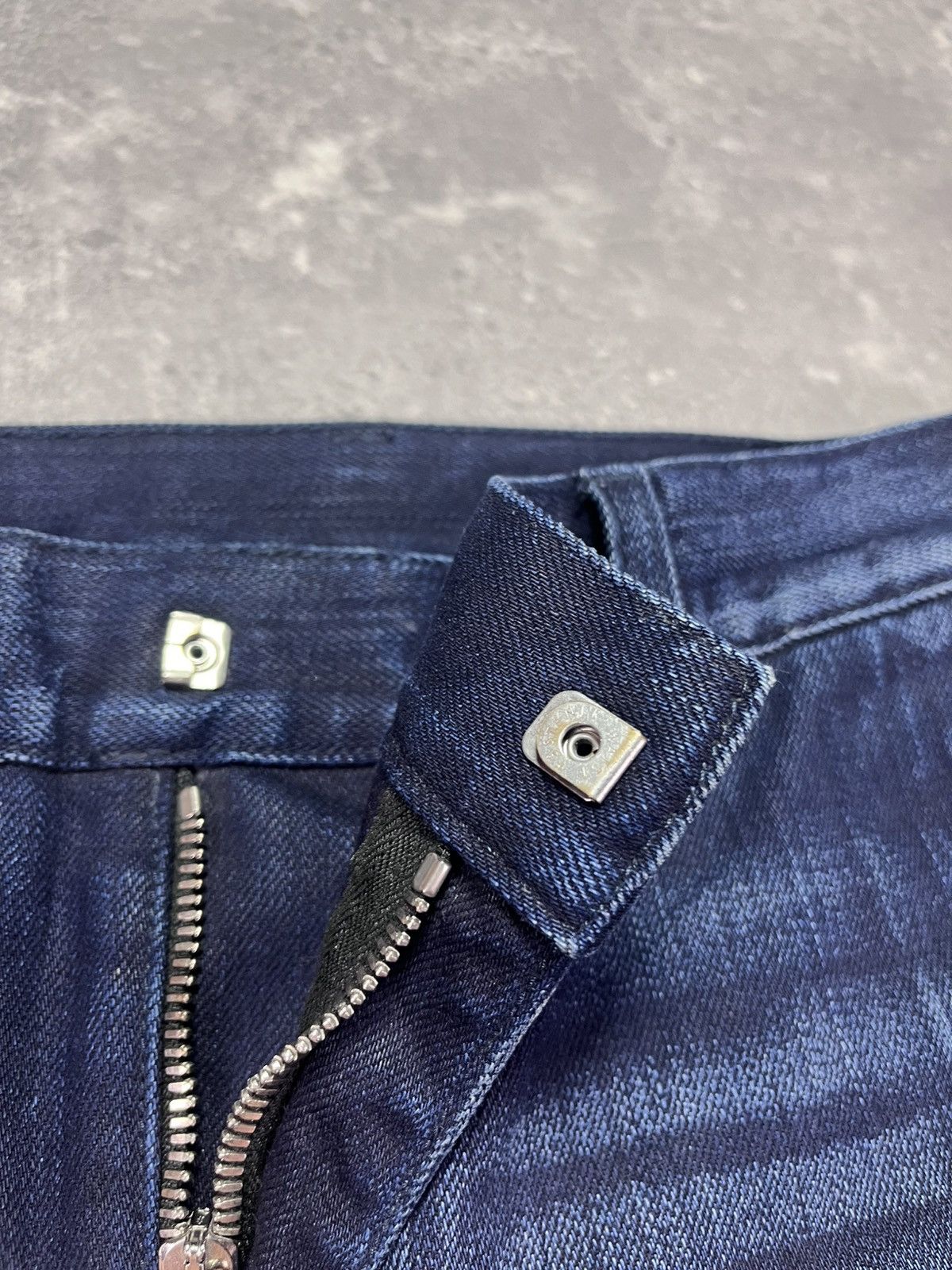 Balmain Balmain Paris Navy Dark Blue Zip Pockets Biker Jeans 31 Size US 31 - 7 Thumbnail