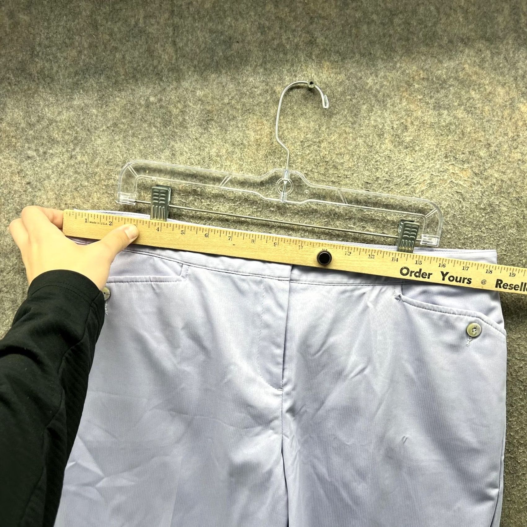 Izod Izod PerformX Shorts Women 14 Purple Stretch Chino Flat Front Casual 9 Inseam Size 36" / US 14 / IT 50 - 6 Thumbnail