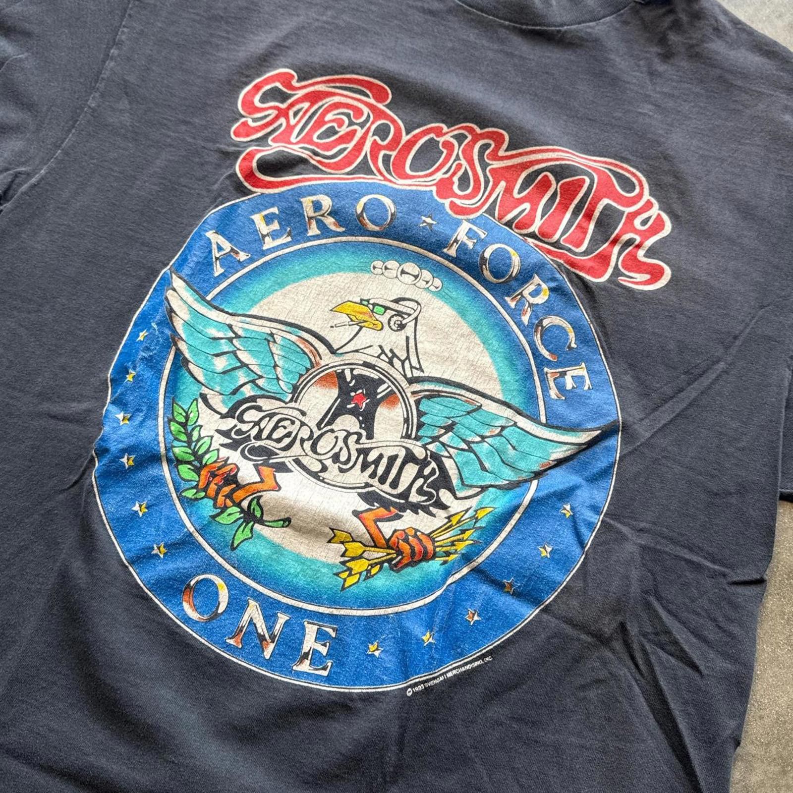 Other Aerosmith "Aero Smith One " Vintage 90's Band Faded T-Shirt Size US XL / EU 56 / 4 - 3 Thumbnail