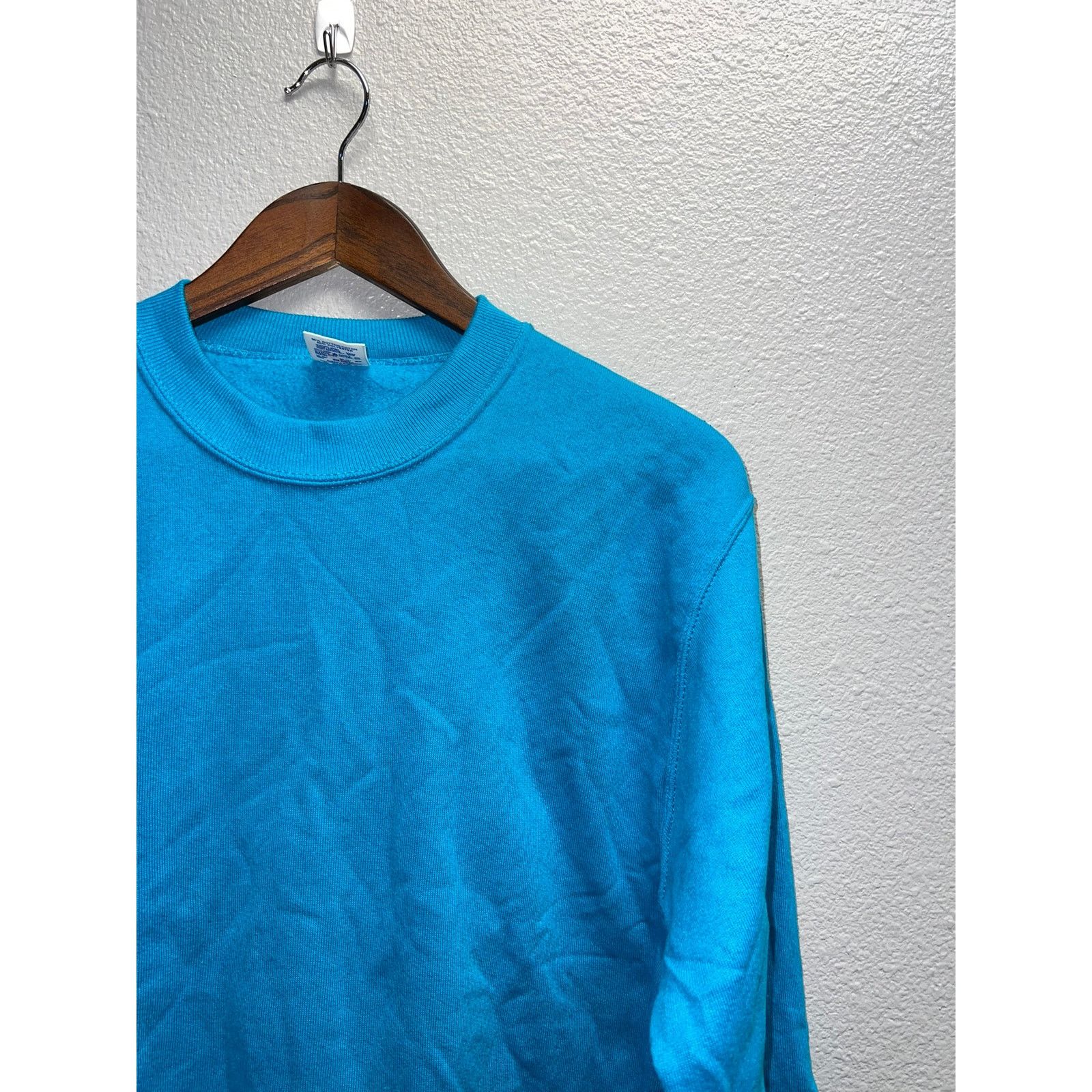 Jerzees Vintage Blue Blank Sweatshirt Jerzees Crewneck VTG 90s M Size US M / EU 48-50 / 2 - 2 Thumbnail
