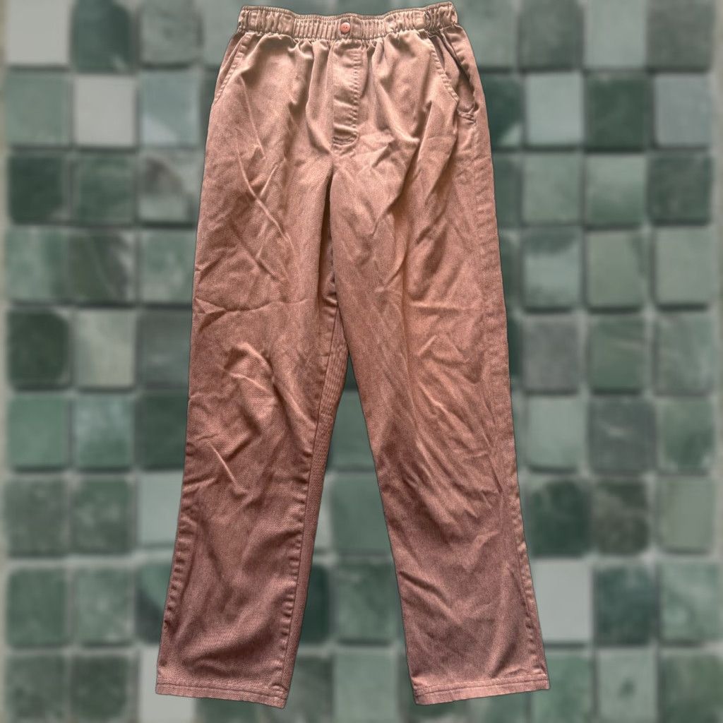 Vintage BOBBIE BROOKS Pants Womens 28 x 26 Brown Stretch Waist Jogger Elastic Waist Casual Two Pockets Womens 26 Inseam 26 in Brown Pants Size 26" / US 2 / IT 38 - 1 Thumbnail