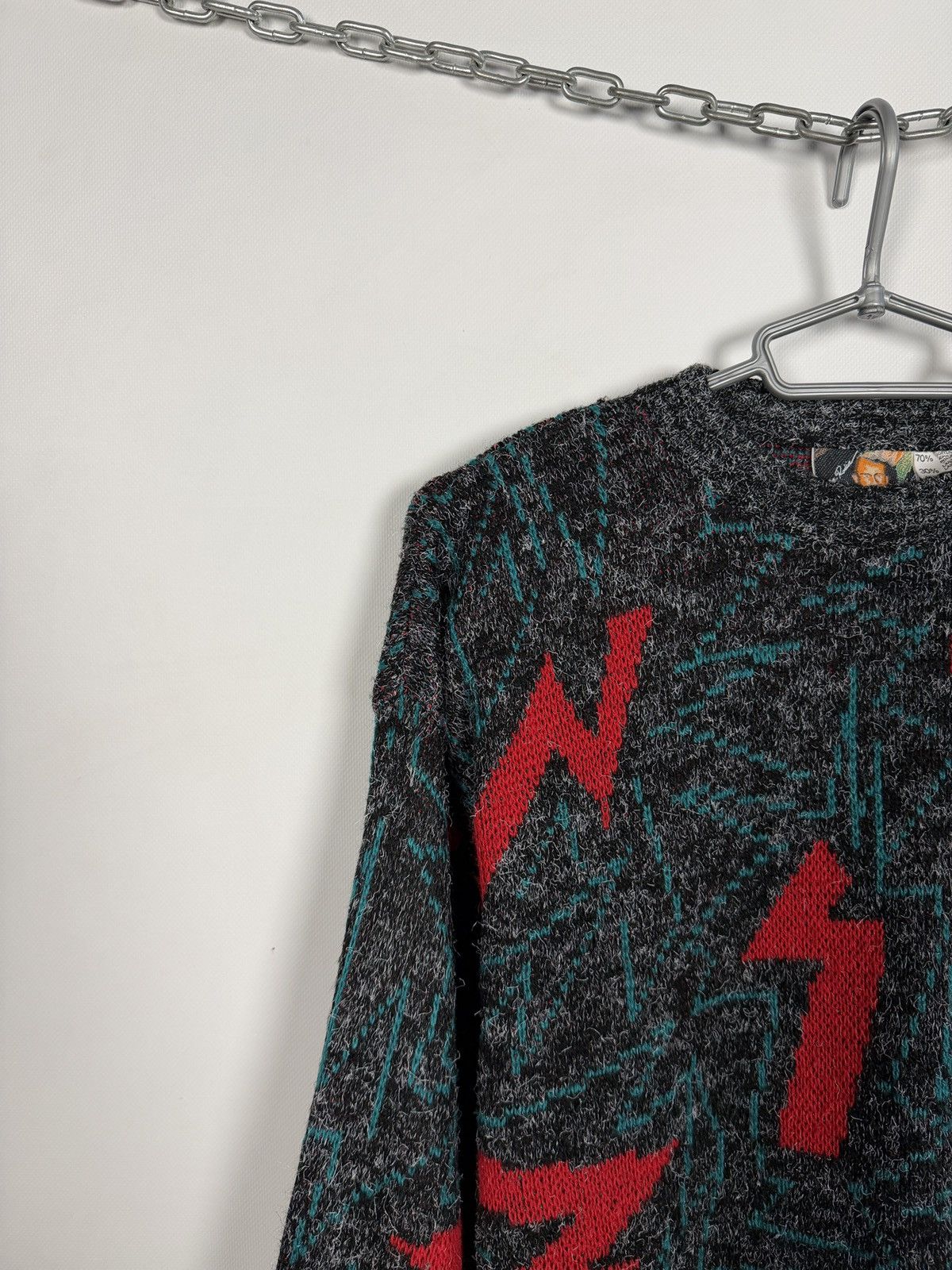 Vintage Mr. Rodia Vintage Crew Sweater Lightning Pattern Pullover Size US S / EU 44-46 / 1 - 3 Thumbnail