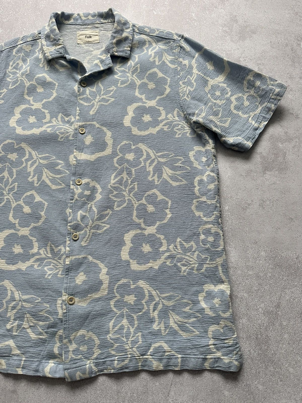 Folk × Stussy Shirts Button ups Folk 5 XL Blue Hawaiian Size US XL / EU 56 / 4 - 2 Thumbnail