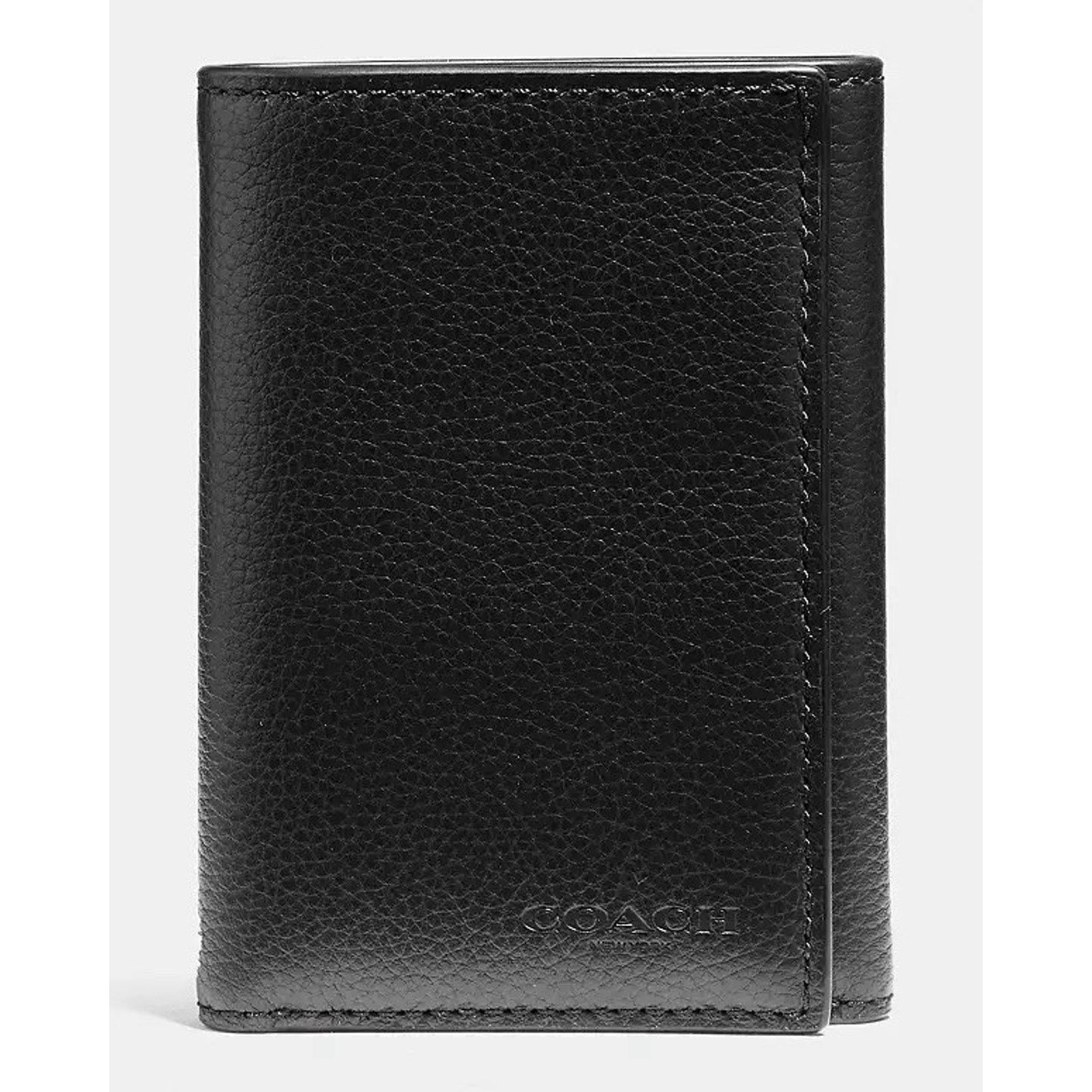 Coach NWT Coach Men's Leather Tri-Fold Wallet 23845 black Size ONE SIZE - 4 Thumbnail