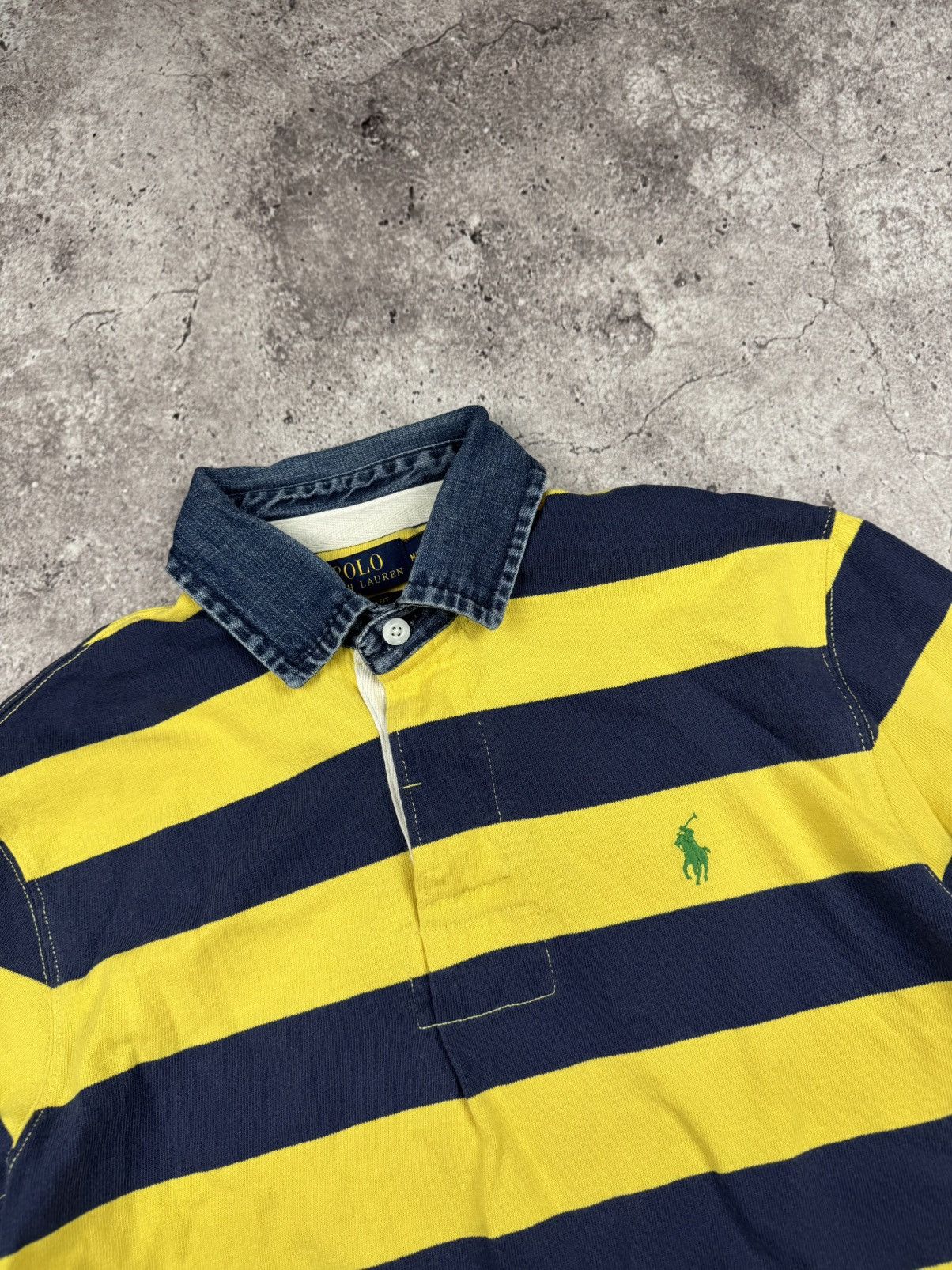 Other Polo Ralph Lauren Denim Collar Vintage Rugby Polo Shirt Size US M / EU 48-50 / 2 - 3 Thumbnail