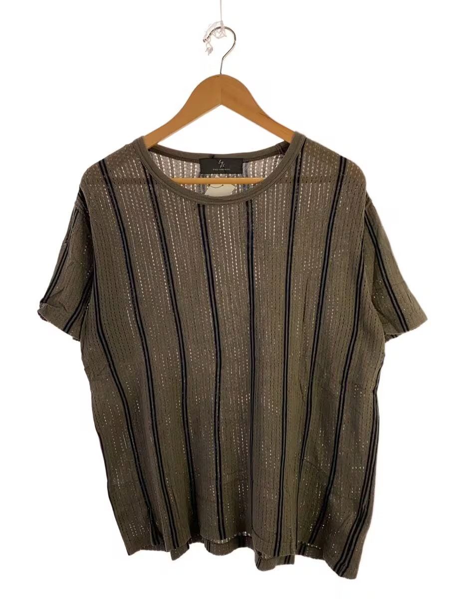 Yohji Yamamoto Striped Perforated Tee Size US L / EU 52-54 / 3 - 1 Thumbnail