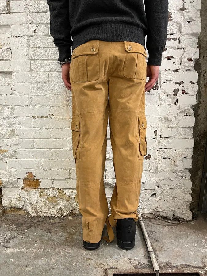 Dolce & Gabbana 2000s Dolce & Gabbana Camel Suede Leather Cargo Pants Size US 32 / EU 48 - 3 Thumbnail