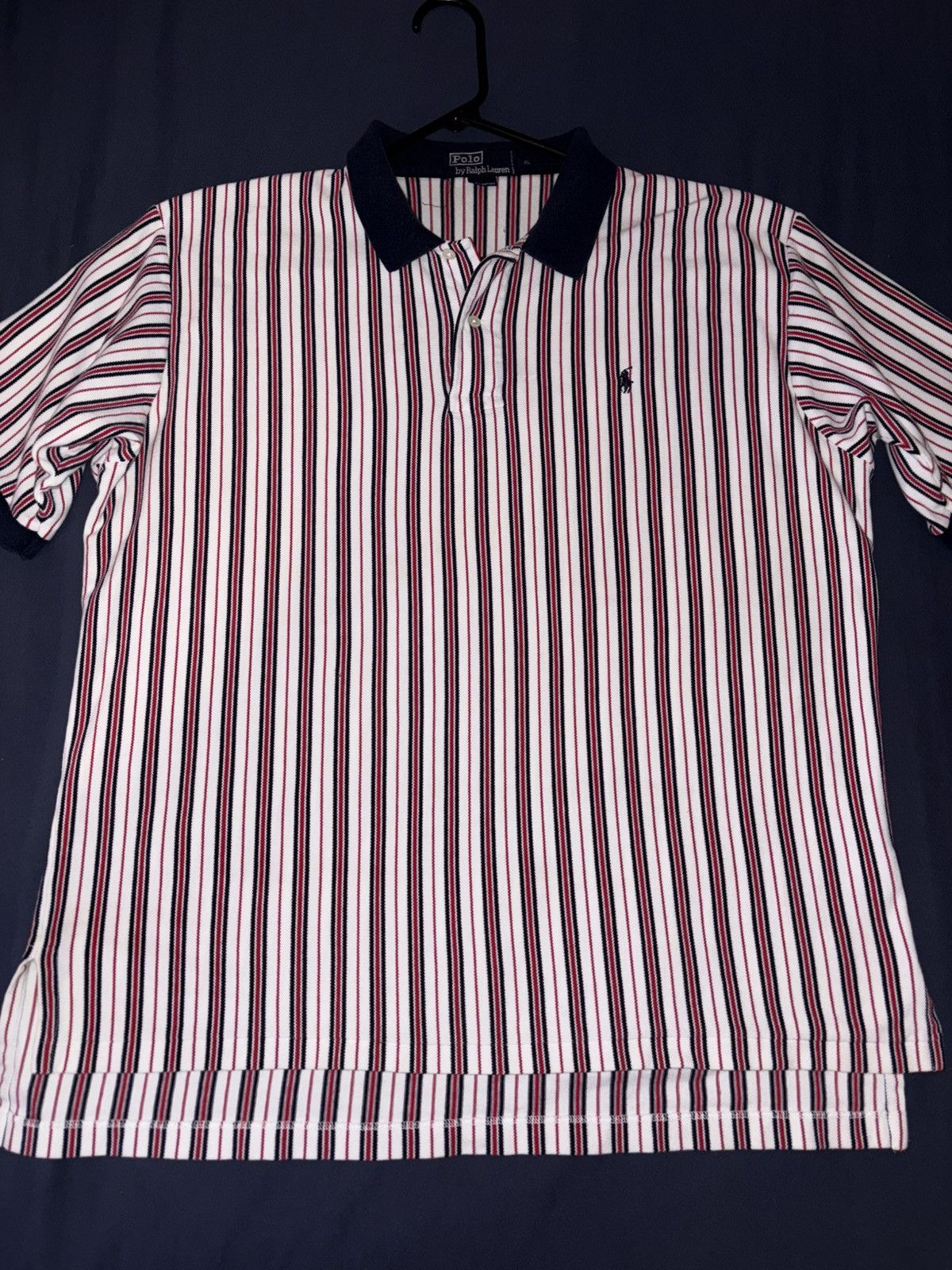 Polo Ralph Lauren Ralph lauren stripped polo shirt red white blue size XL y2k Size US XL / EU 56 / 4 - 1 Thumbnail