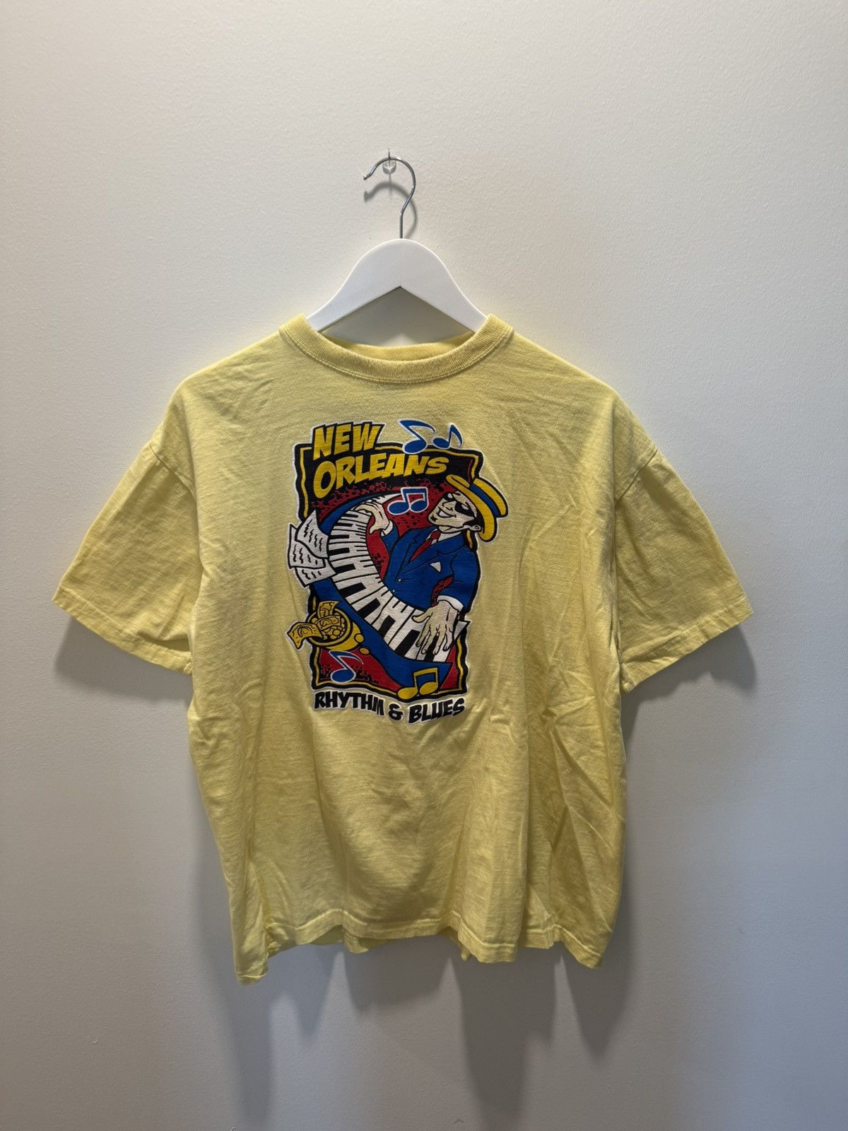 Vintage NOLA RHYTHM & BLUES TEE Size US XL / EU 56 / 4 - 1 Thumbnail