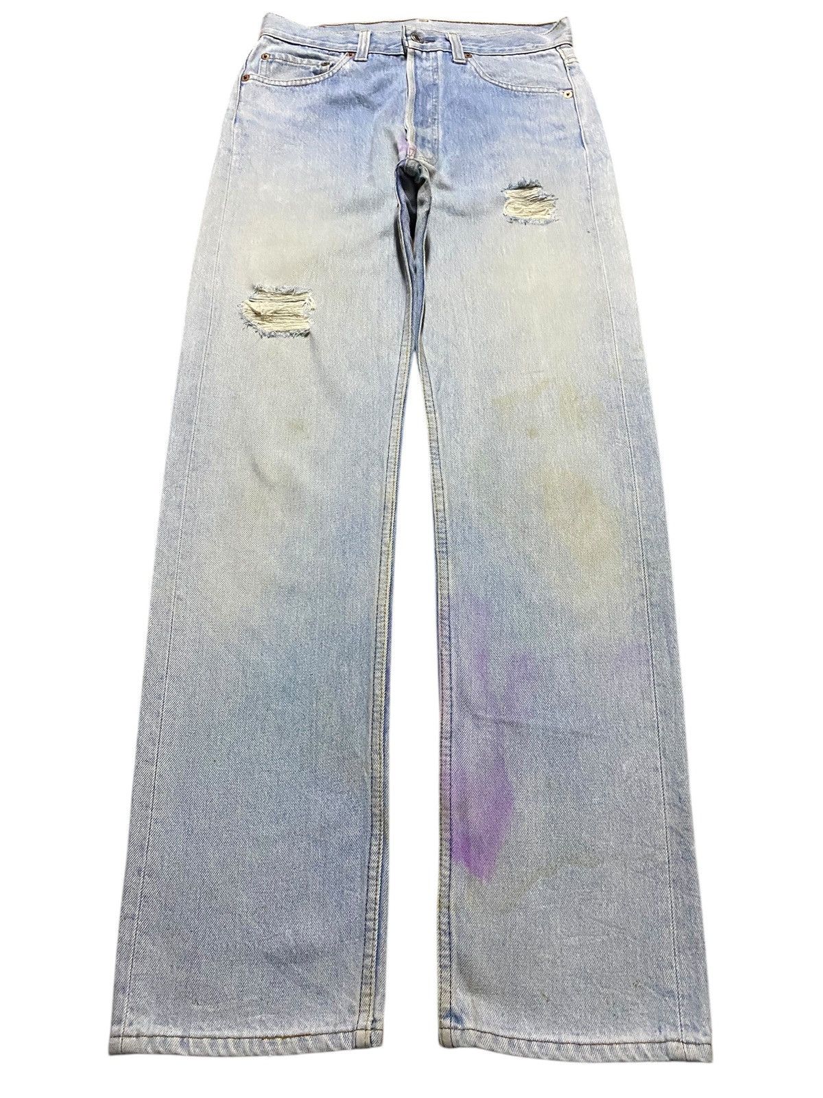 Levi's Vintage Clothing Vintage Levis 501 80s Grunge Distressed Loose Jeans Size US 29 - 1 Thumbnail