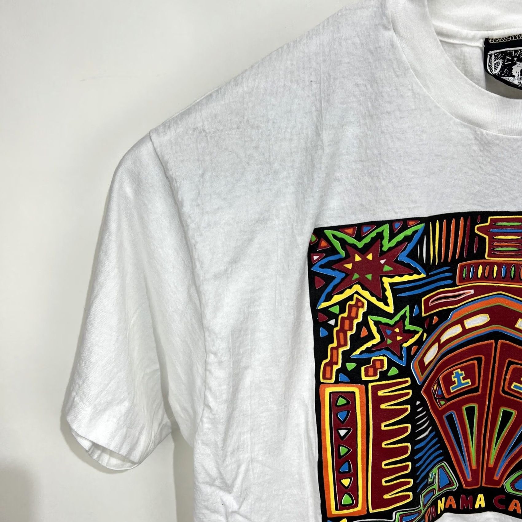 Vintage VINTAGE Double B Santa Fe Panama Canal T Shirt XL Men Logo Geometric 100% Cotton White Crew Neck Short Sleeve 1990s USA Size US XL / EU 56 / 4 - 3 Thumbnail