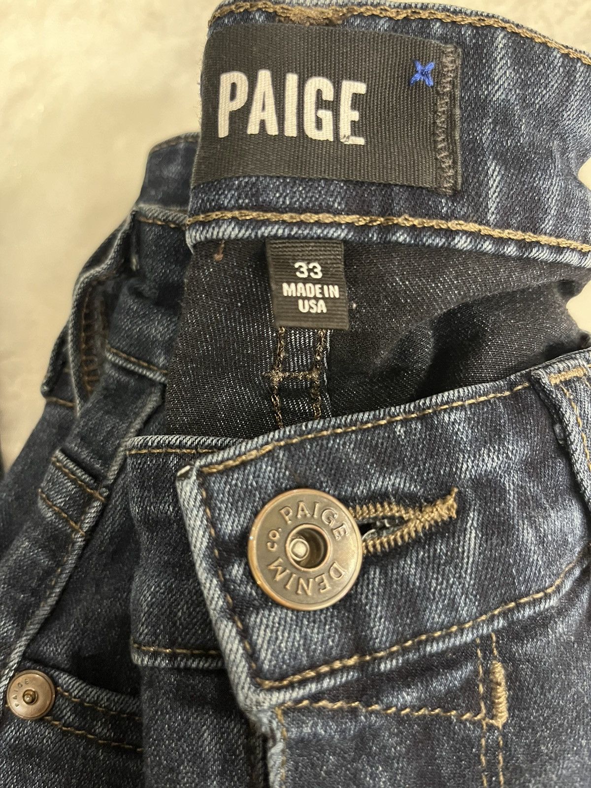 Paige Paige Mens Jeans 33x32 Size US 33 - 2 Thumbnail