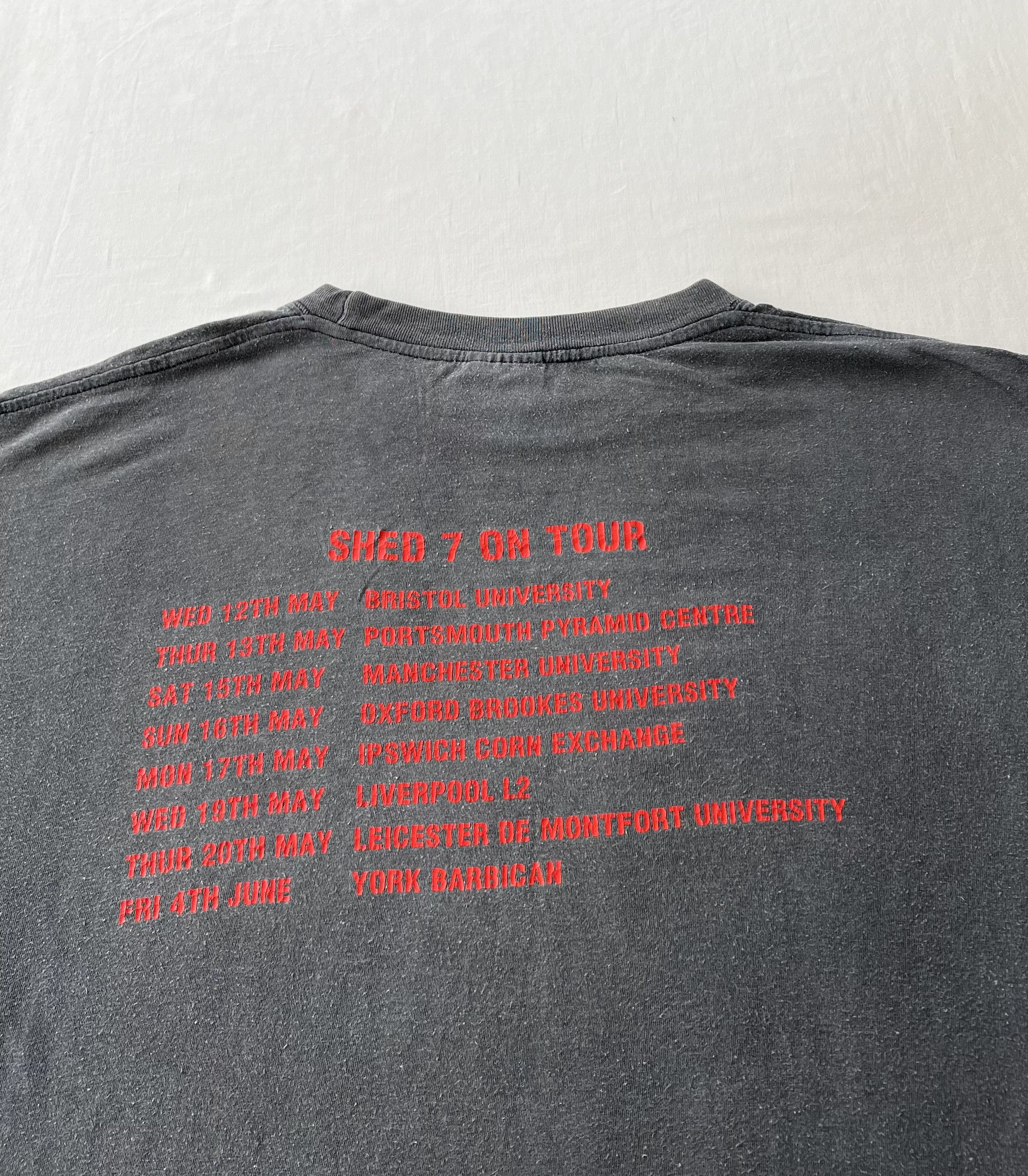 Band Tees Vintage 90s Shed Seven Britpop Rock Band Thrashed T-shirt Size US XL / EU 56 / 4 - 19 Thumbnail