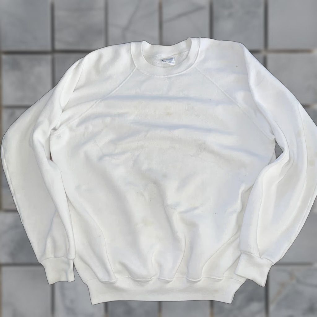 Hanes VINTAGE Hanes Crewneck Sweatshirt White XL Mens USA Pullover services Size US XL / EU 56 / 4 - 1 Thumbnail