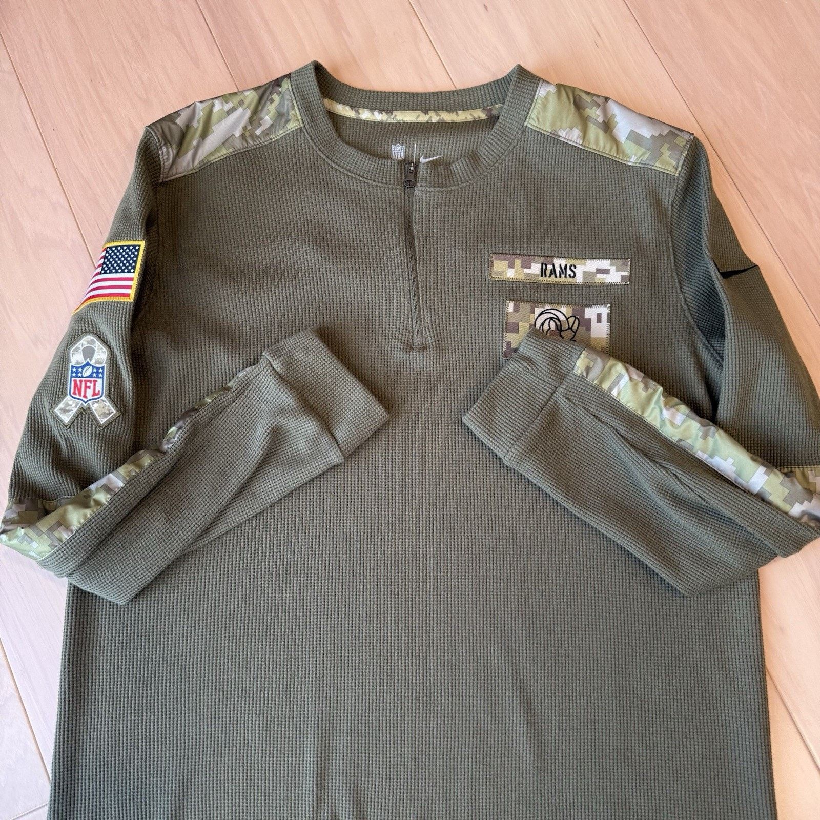 Nike Los Angeles Rams Salute To Service Waffle Knit Shirt Large Size US L / EU 52-54 / 3 - 5 Thumbnail