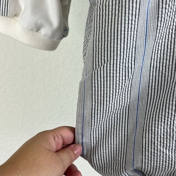 Dior VTG Dior Monsieur Mixed Media Seersucker Panel Short Sleeve Size US L / EU 52-54 / 3 - 5 Thumbnail