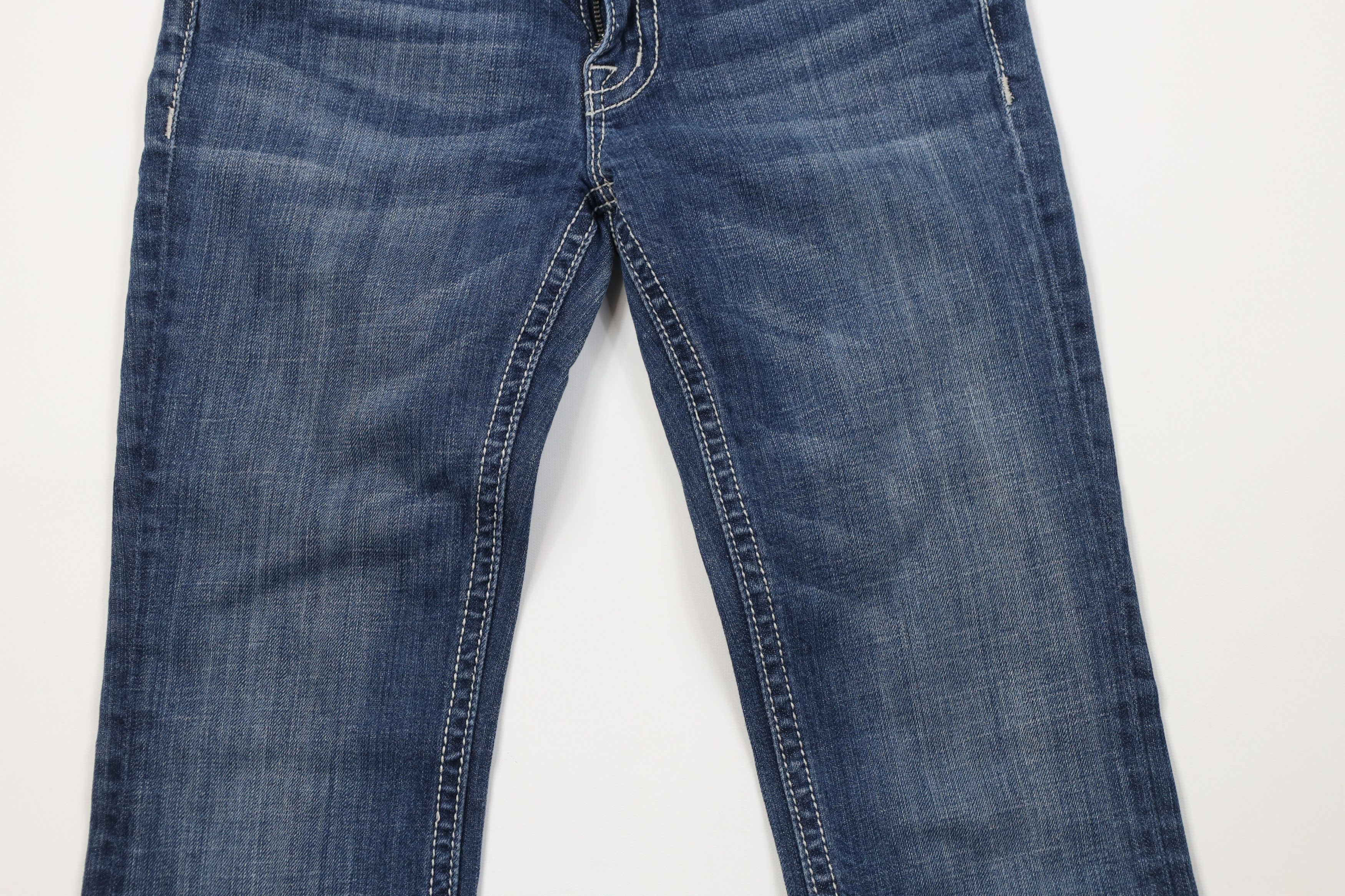 Miss Me Miss Me Stitch Fleur de Lis Flared Bootcut Denim Jeans Blue Size 29" - 3 Thumbnail