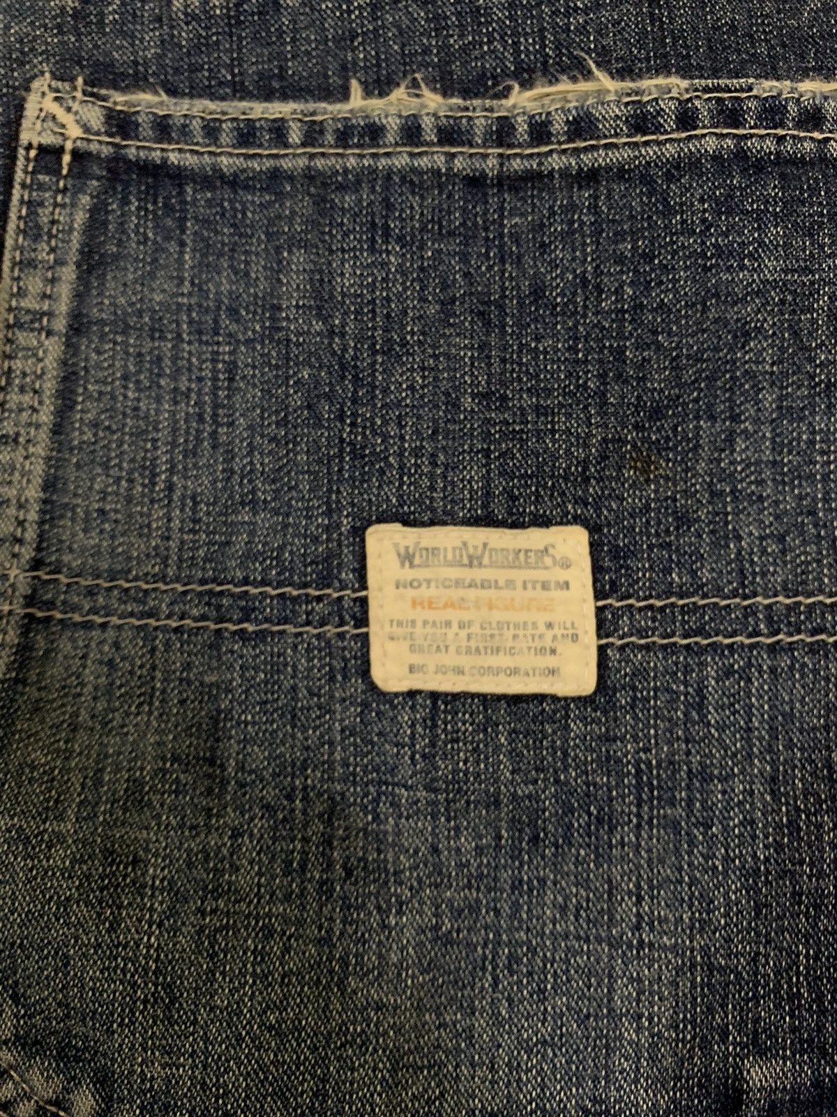 JNCO Vintage Japanese Big John Baggy Distressed Carpenter Jeans Size US 34 / EU 50 - 12 Thumbnail