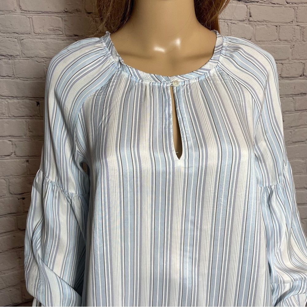 Other NWT New $412 HER SHIRT Blue Stripes Silk Viscose Blouse Siz Size S / US 4 / IT 40 - 4 Thumbnail