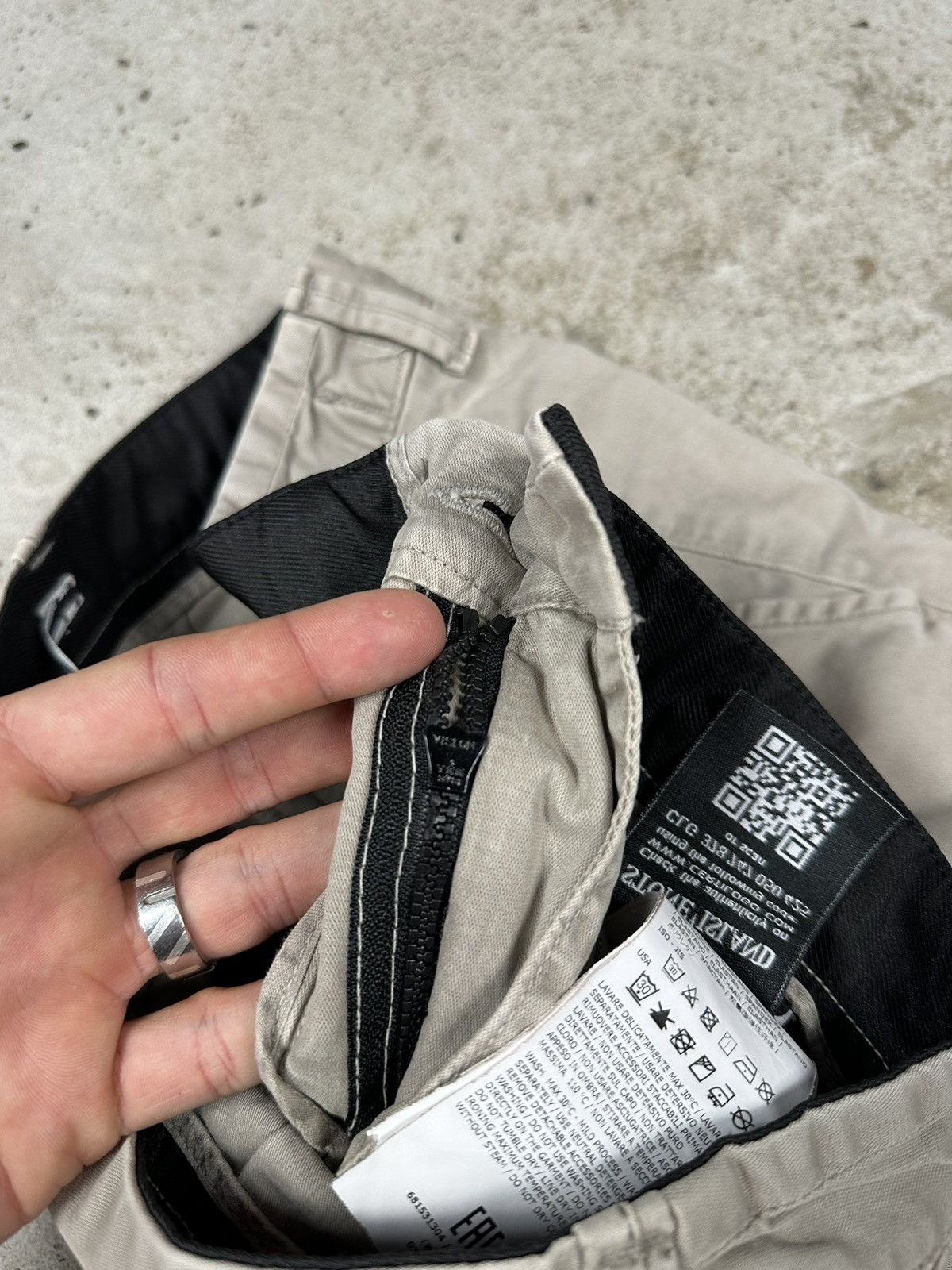 Massimo Osti × Stone Island Stone Island Beige Cargo Pants Type SK Size US 32 / EU 48 - 16 Thumbnail