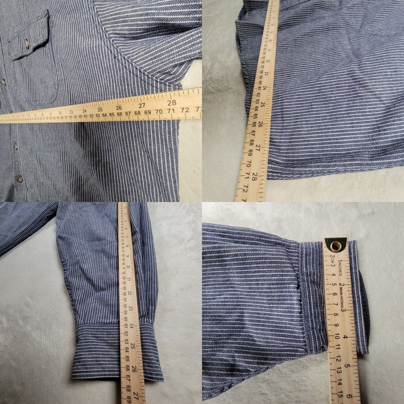 Vintage Prentiss Mens Button-Up Shirt Chest Pockets Blue Long Sleeve XXL Size Regular Fit Casual Vintage: No Size US XXL / EU 58 / 5 - 9 Thumbnail