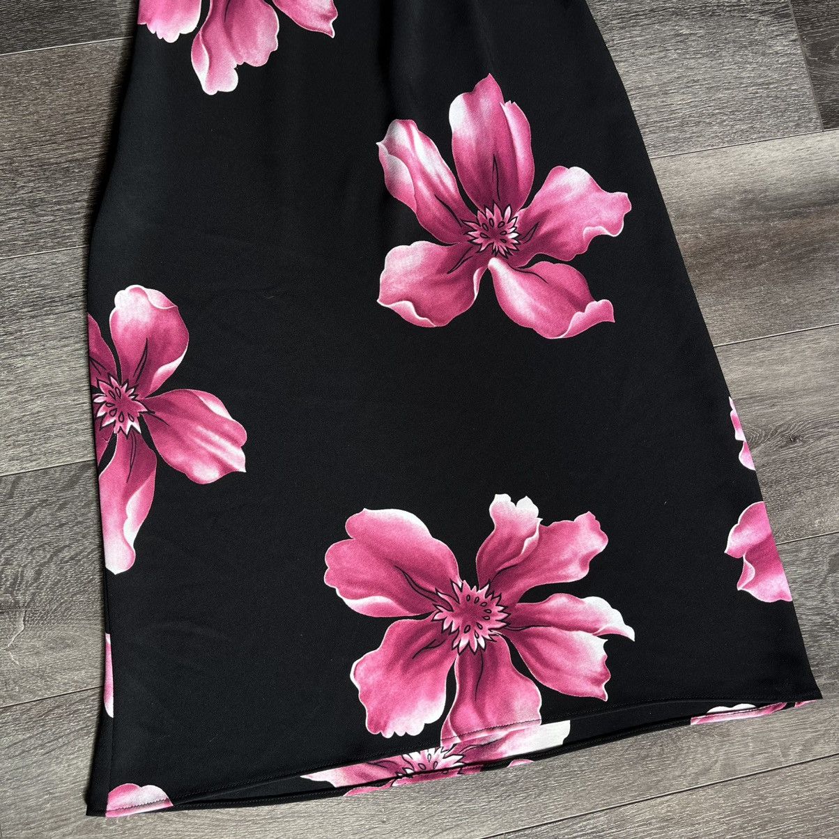 Vintage Vintage Dressbarn Floral Cocktail Classy Black Pink Dress 10 Size L / US 10 / IT 46 - 3 Thumbnail