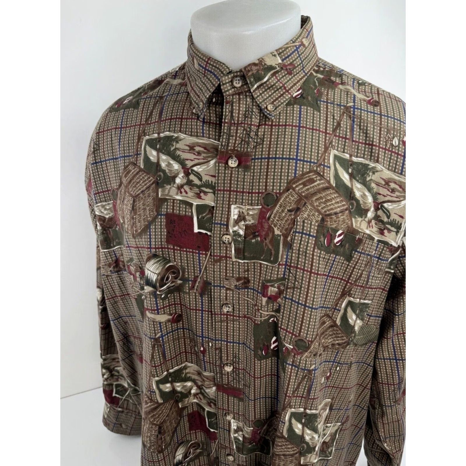 Gant GANT Shirt Mens XL Twill Chelsea Duck Hunting Fly Fishing Multicolor Size US XL / EU 56 / 4 - 3 Thumbnail