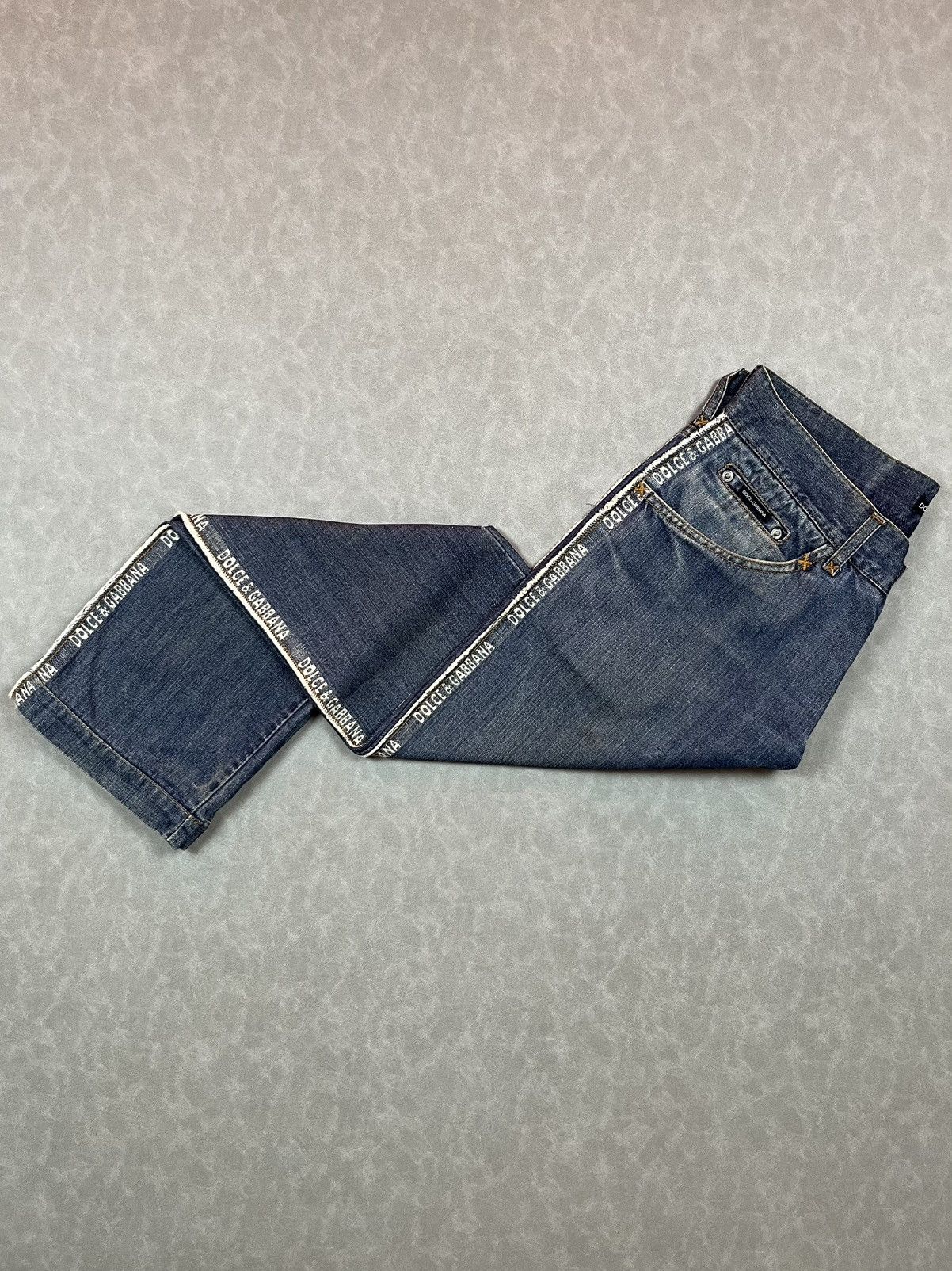 Dolce & Gabbana Vtg Dolce Gabbana side logo denim pants Size US 30 / EU 46 - 3 Thumbnail