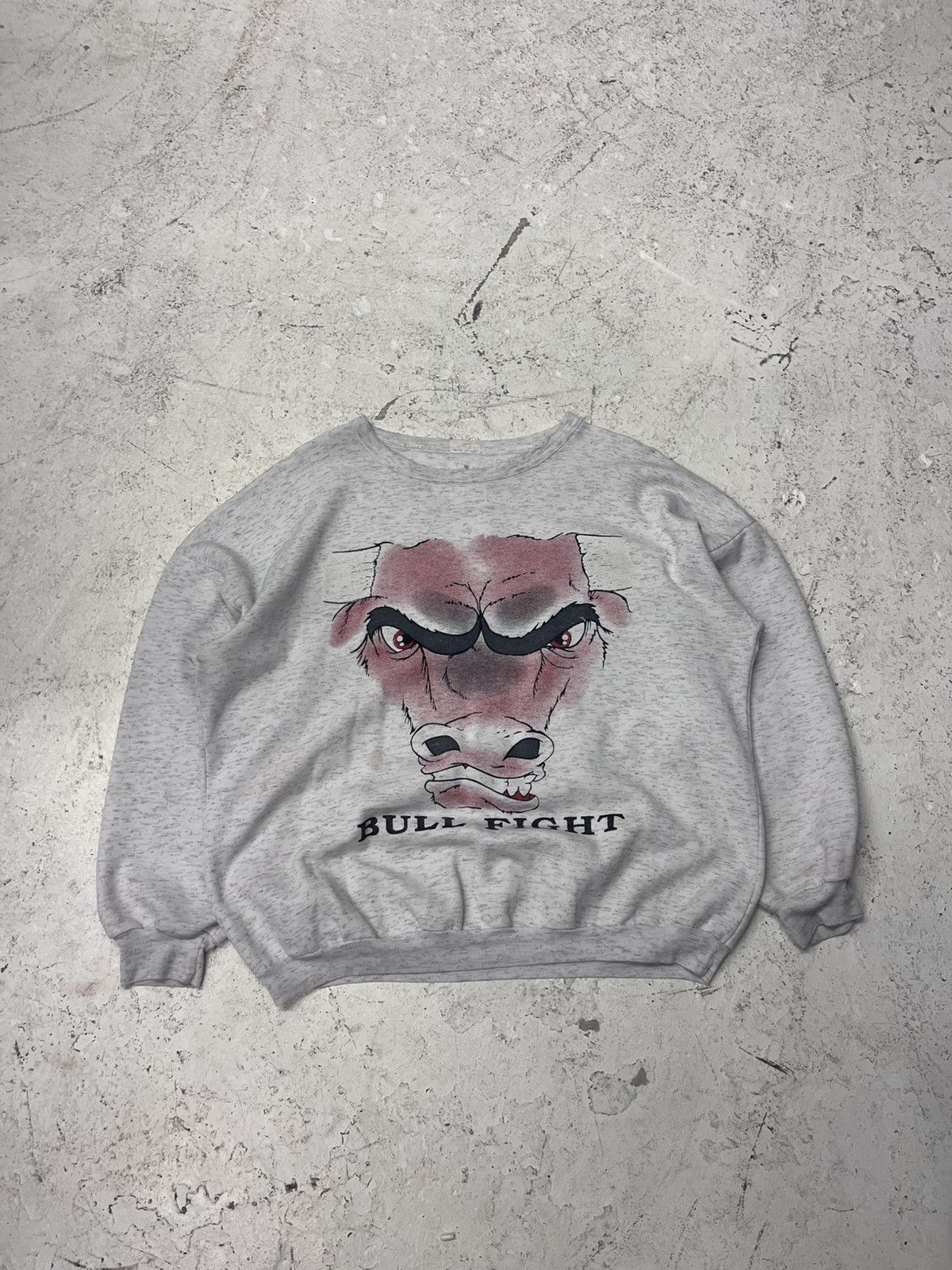 Vintage Vintage light grey bull fight crewneck Size US L / EU 52-54 / 3 - 2 Thumbnail