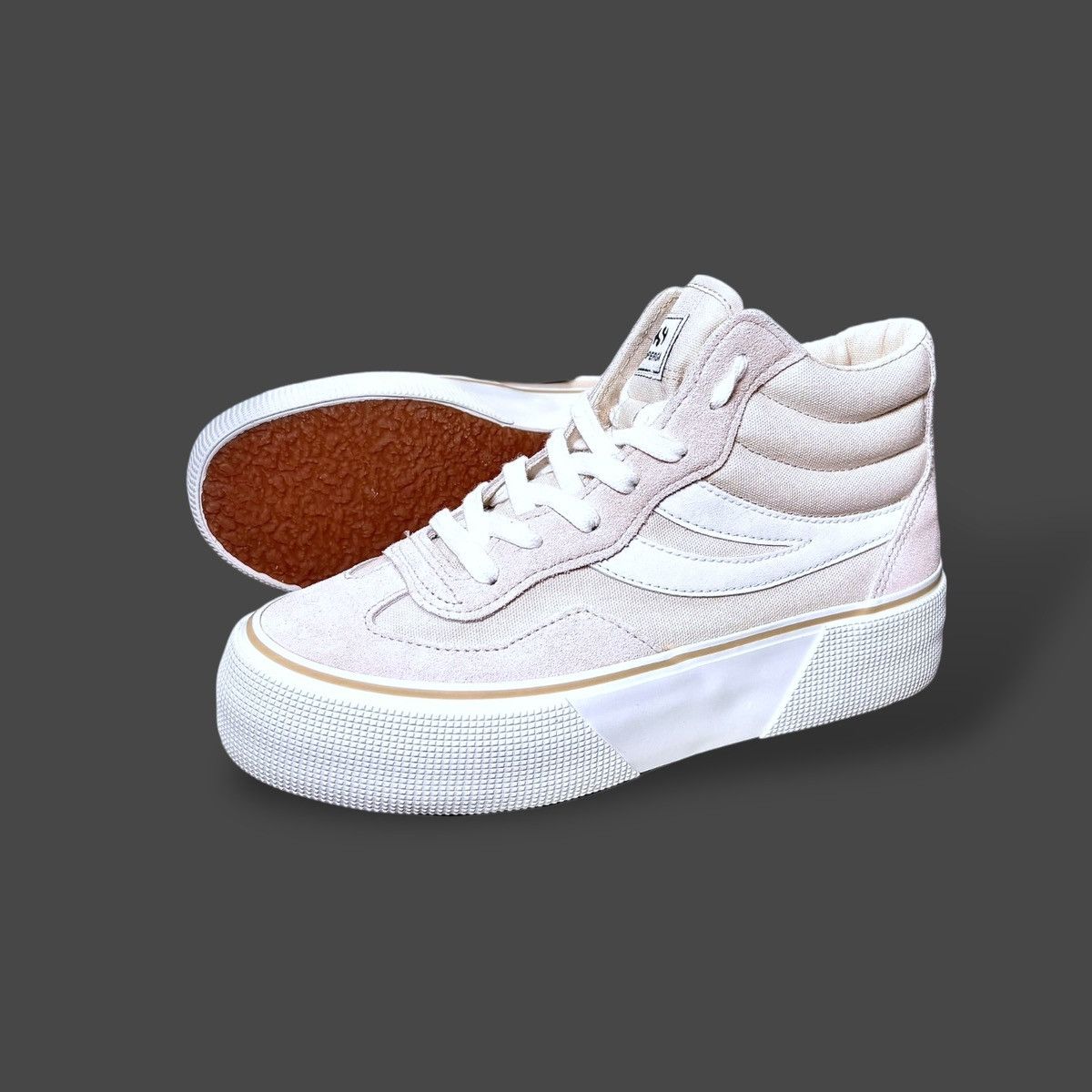 Superga Superga Women’s 3141 Revolley Platform Sneakers Beige Sz 7 Size US 7 / IT 37 - 3 Thumbnail
