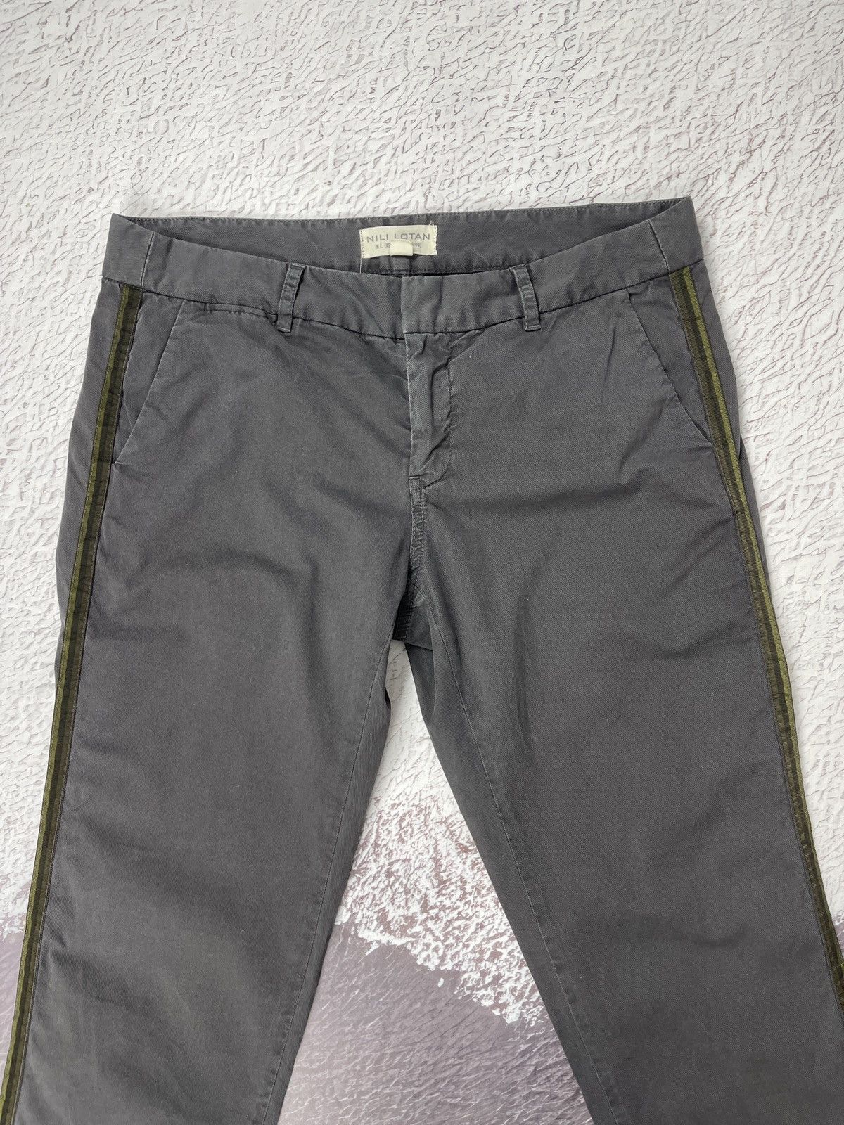 Nili Lotan Nili Lotan Pants Grey Drop Crotch Baggy Trousers Side Stripe Size 30" / US 8 / IT 44 - 7 Thumbnail