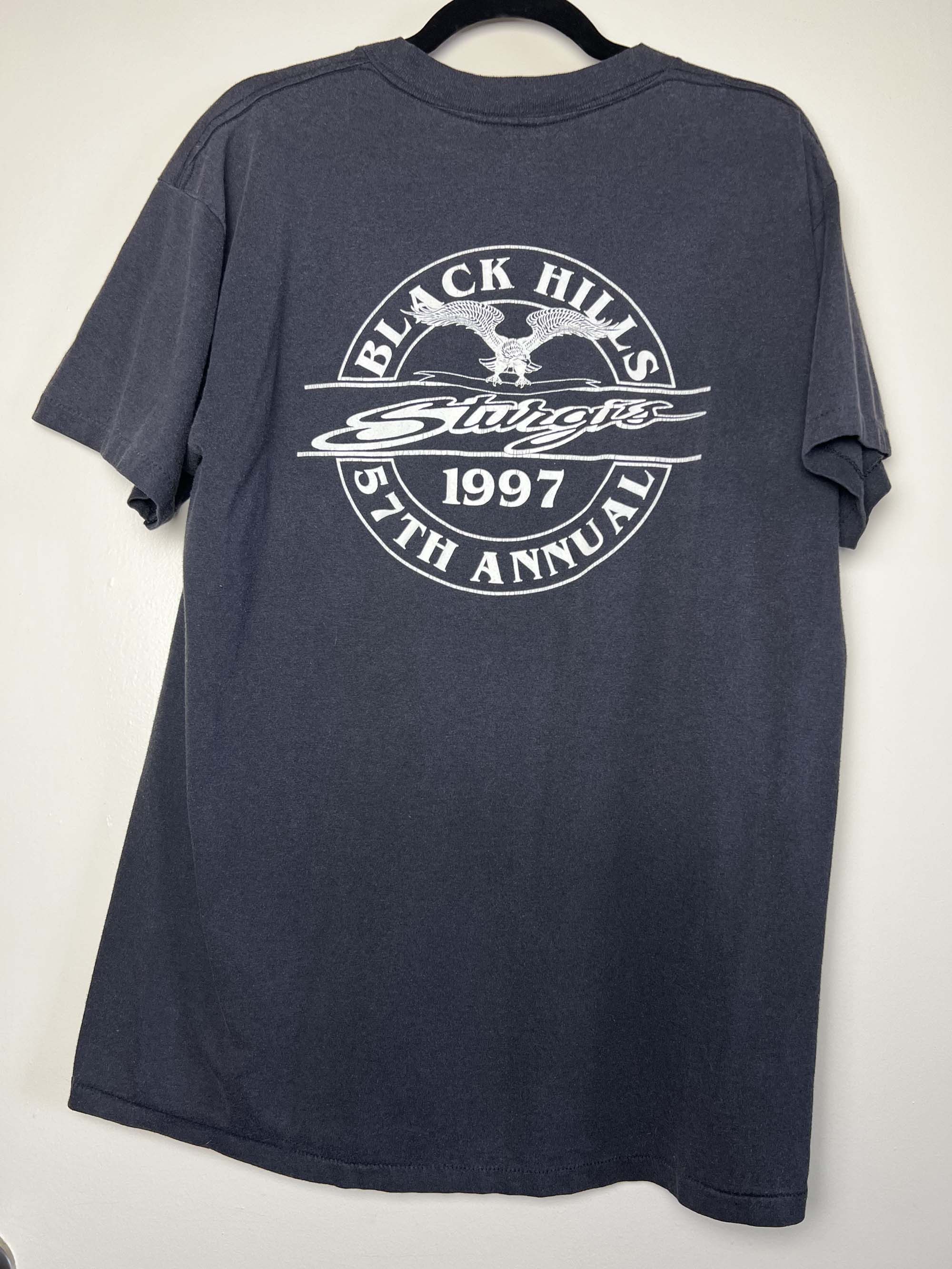 Vintage Vintage Sturgis 1997 Black Hills 57th Annual T-Shirt Size US L / EU 52-54 / 3 - 10 Thumbnail