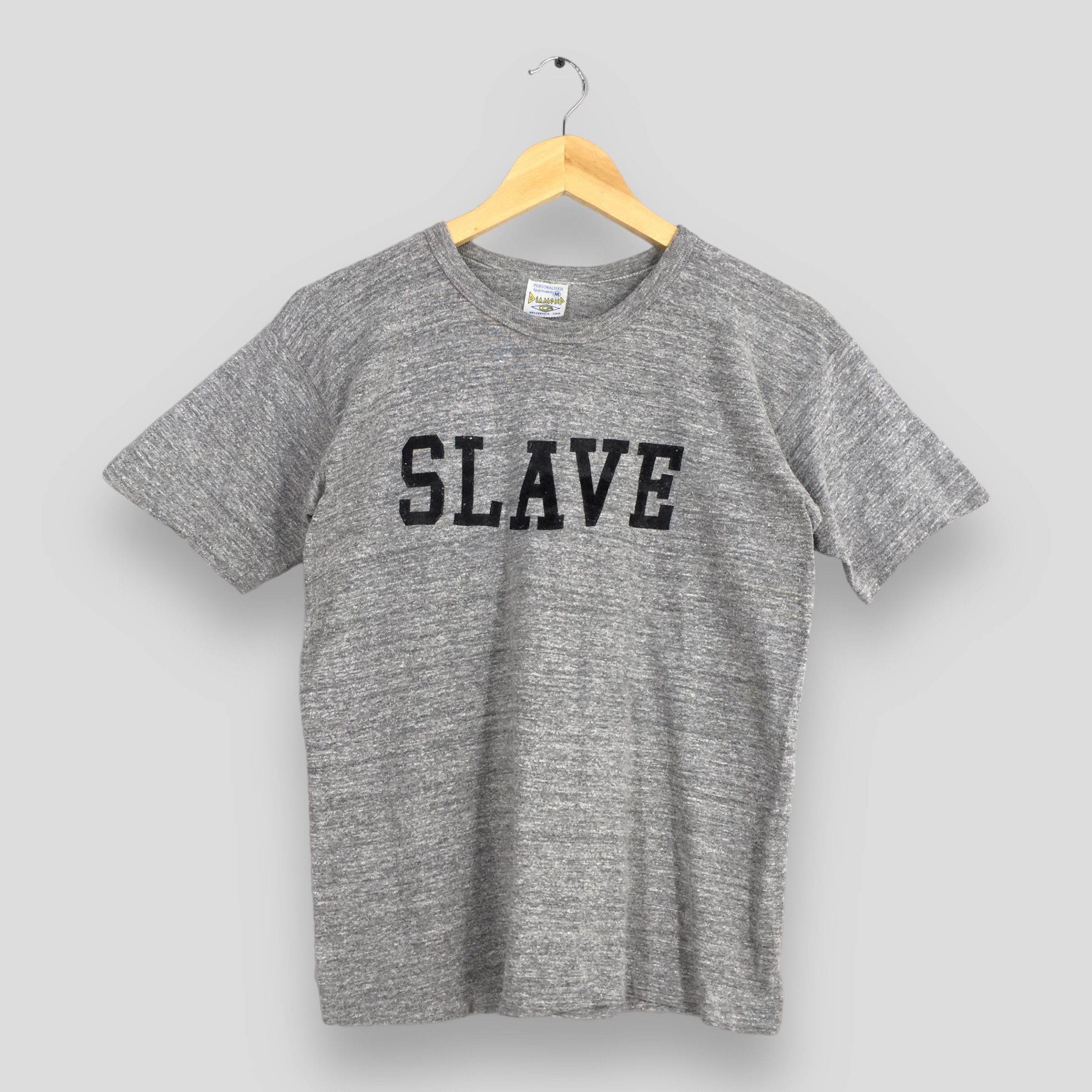 Vintage Vintage 1980s Slave Spell Out Logo T shirt Medium Size US M / EU 48-50 / 2 - 1 Thumbnail