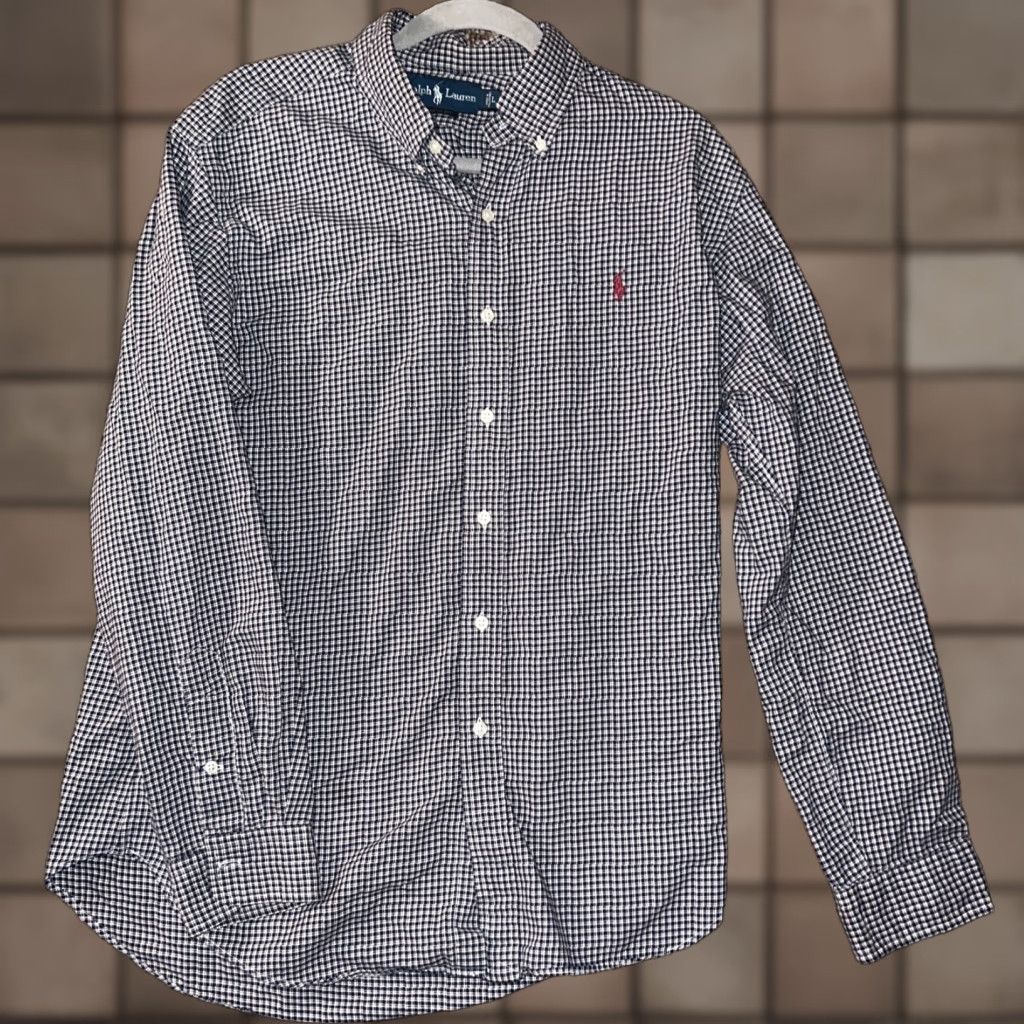 Polo Ralph Lauren Vintage Ralph Lauren Men’s Button-Up Shirt L Blue and Green Plaid Classic Fit Retro 90s Size US L / EU 52-54 / 3 - 1 Thumbnail