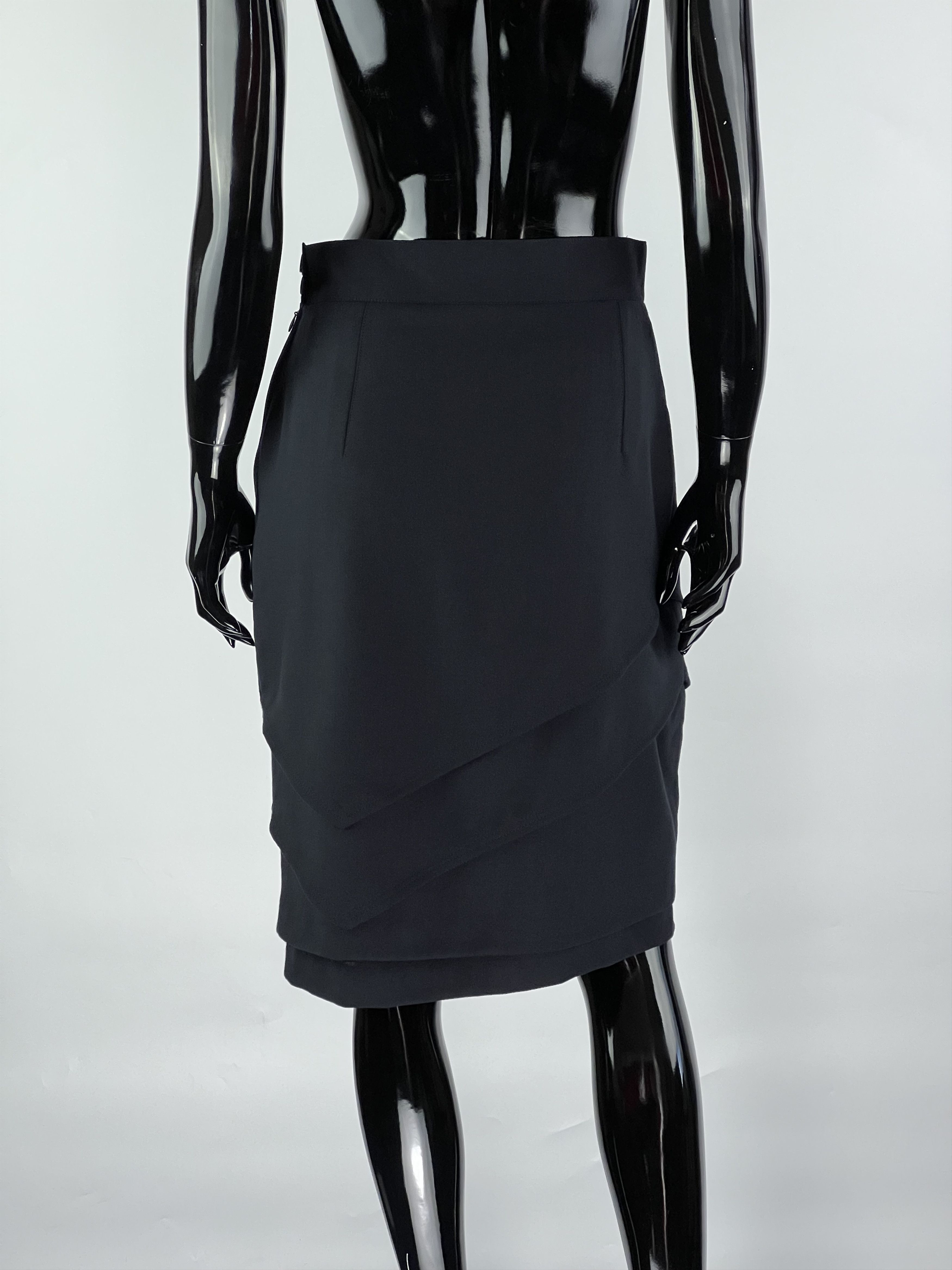 Escada × Vintage Escada By Margaretha Ley Rare Vtg Wool Midi Skirt Size 40 Size 27" / US 4 / IT 40 - 3 Thumbnail