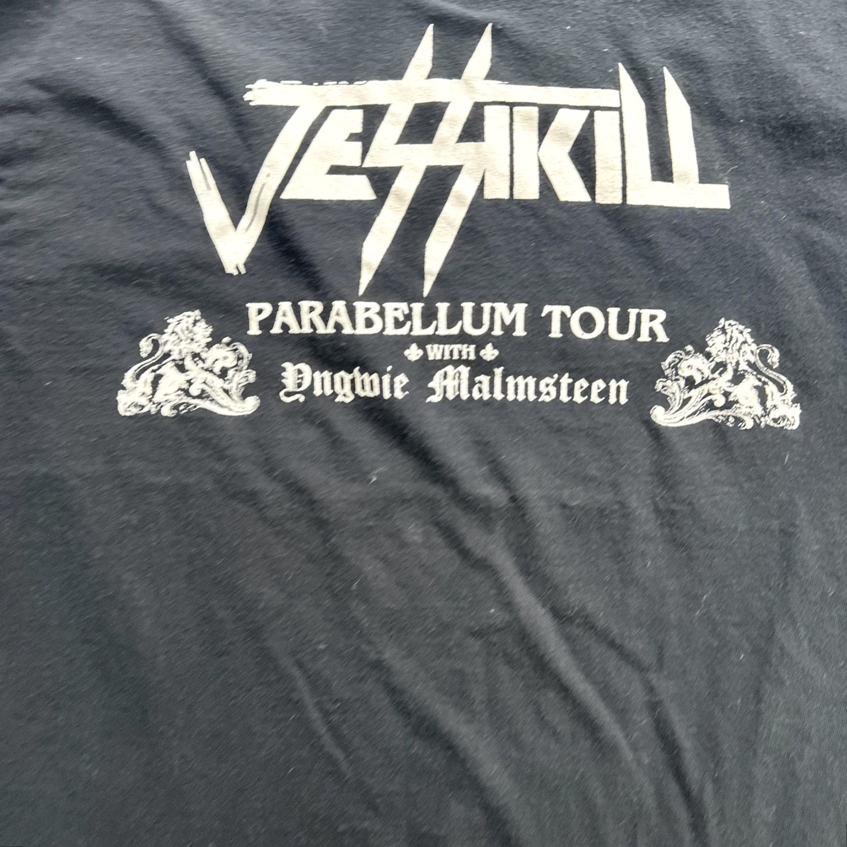 Gildan Jessikill Parabellum Tour Shirt Mens Medium Black Band Concert Yngwie Malmsteen Shirt Mens Black Logo Tour Rock Metal Jettkill Graphic Print 90s? Size US M / EU 48-50 / 2 - 6 Thumbnail