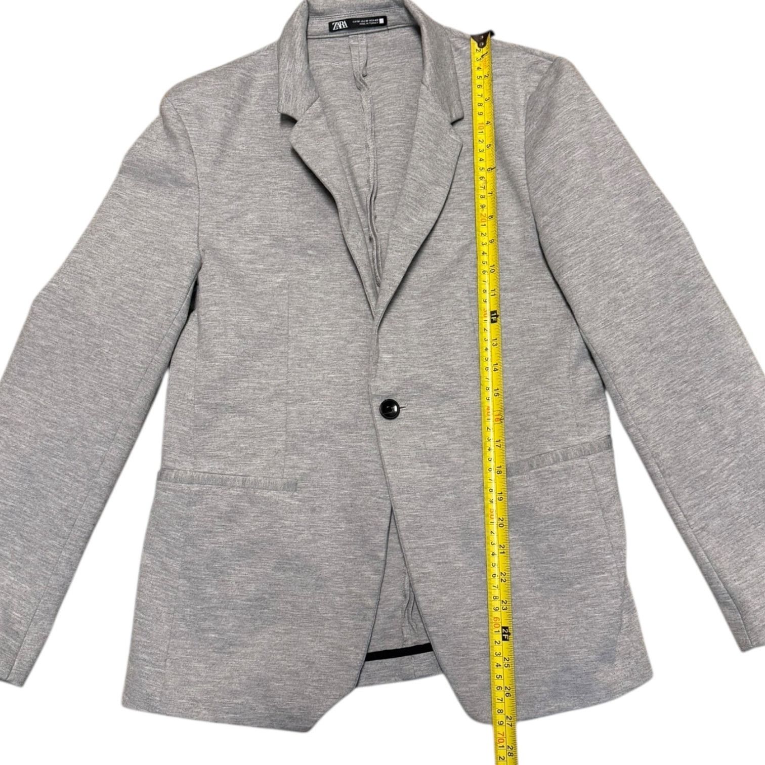Zara Zara Gray Comfort Jacket Single Button Blazer Size Medium Size M / US 6-8 / IT 42-44 - 6 Thumbnail