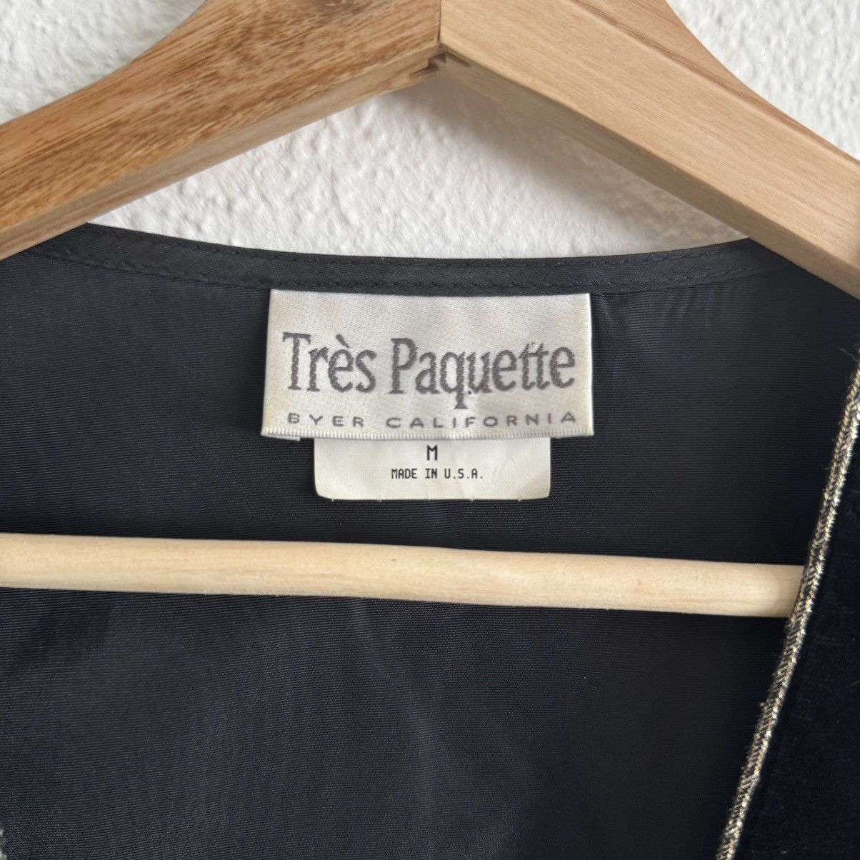 Vintage TRÈS PAQUETTE Vintage Black White Velvet Button Up Blouse Size M / US 6-8 / IT 42-44 - 10 Thumbnail