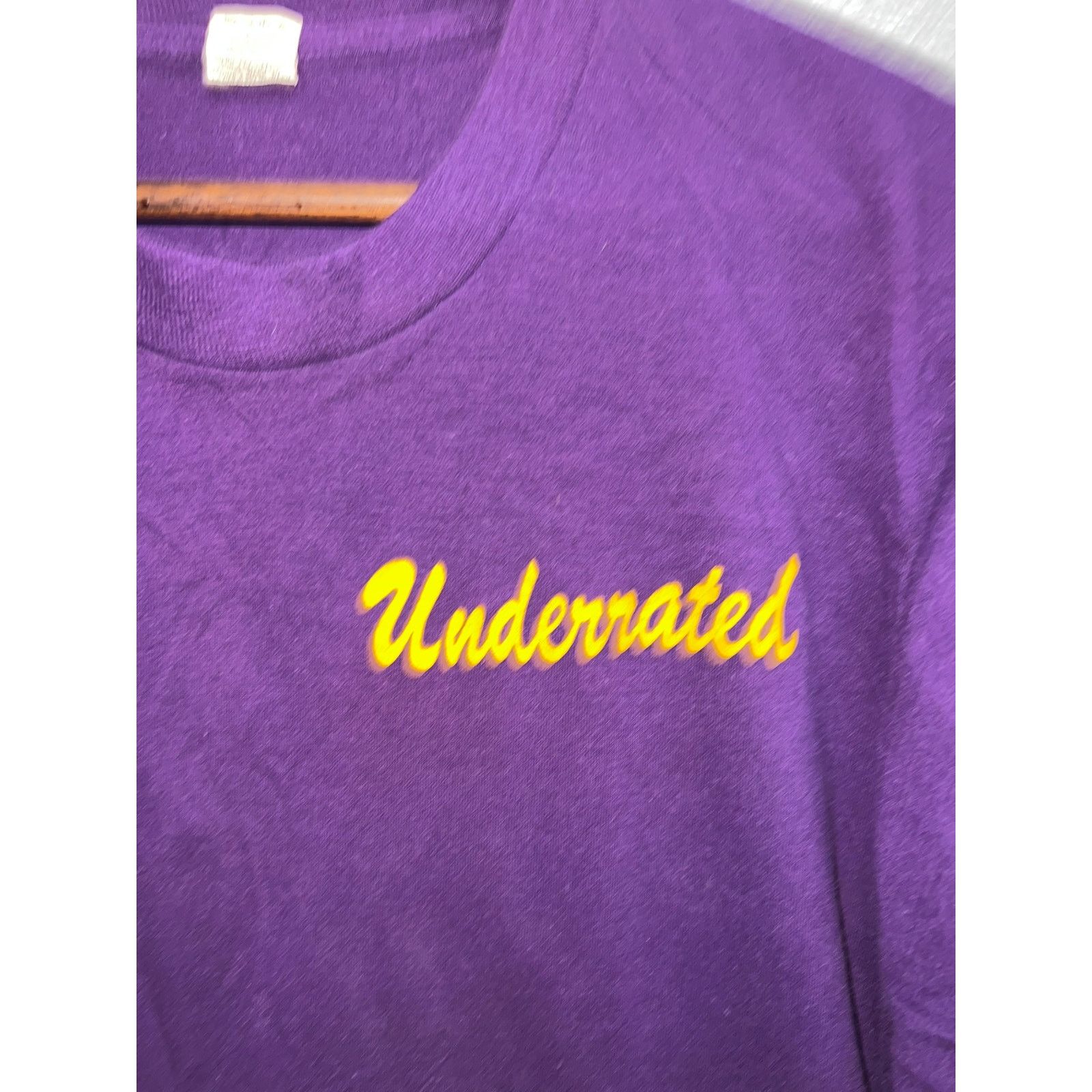 Vintage Vintage Underrated Shirt Under Rated Purple Tee USA 80s M Size US M / EU 48-50 / 2 - 3 Thumbnail