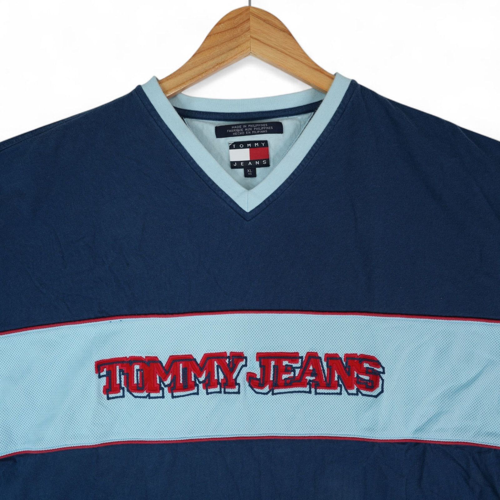 Tommy Jeans Vtg Tommy Hilfiger Jeans T-Shirt Mens XL 2005 Colorblock Y2K Size US XL / EU 56 / 4 - 1 Thumbnail
