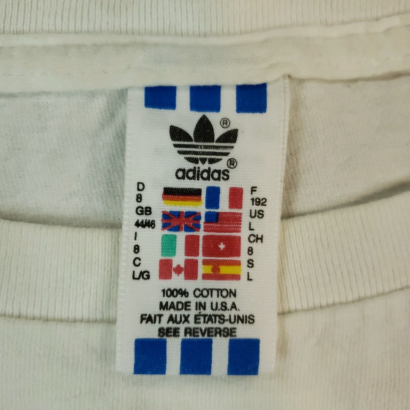 Adidas Adidas Mens Large White Performance T Shirt World Cup USA94 Size US L / EU 52-54 / 3 - 5 Thumbnail