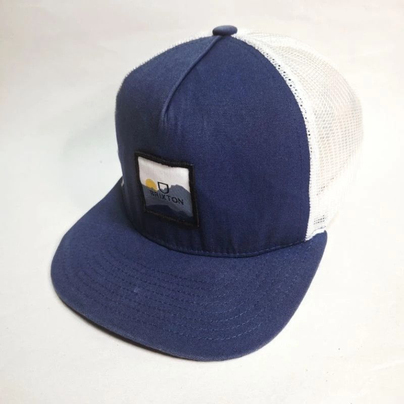 Brixton × Vintage Brixton Alpha Block Trucker Hat Olive Embroidered Cap Size ONE SIZE - 4 Thumbnail
