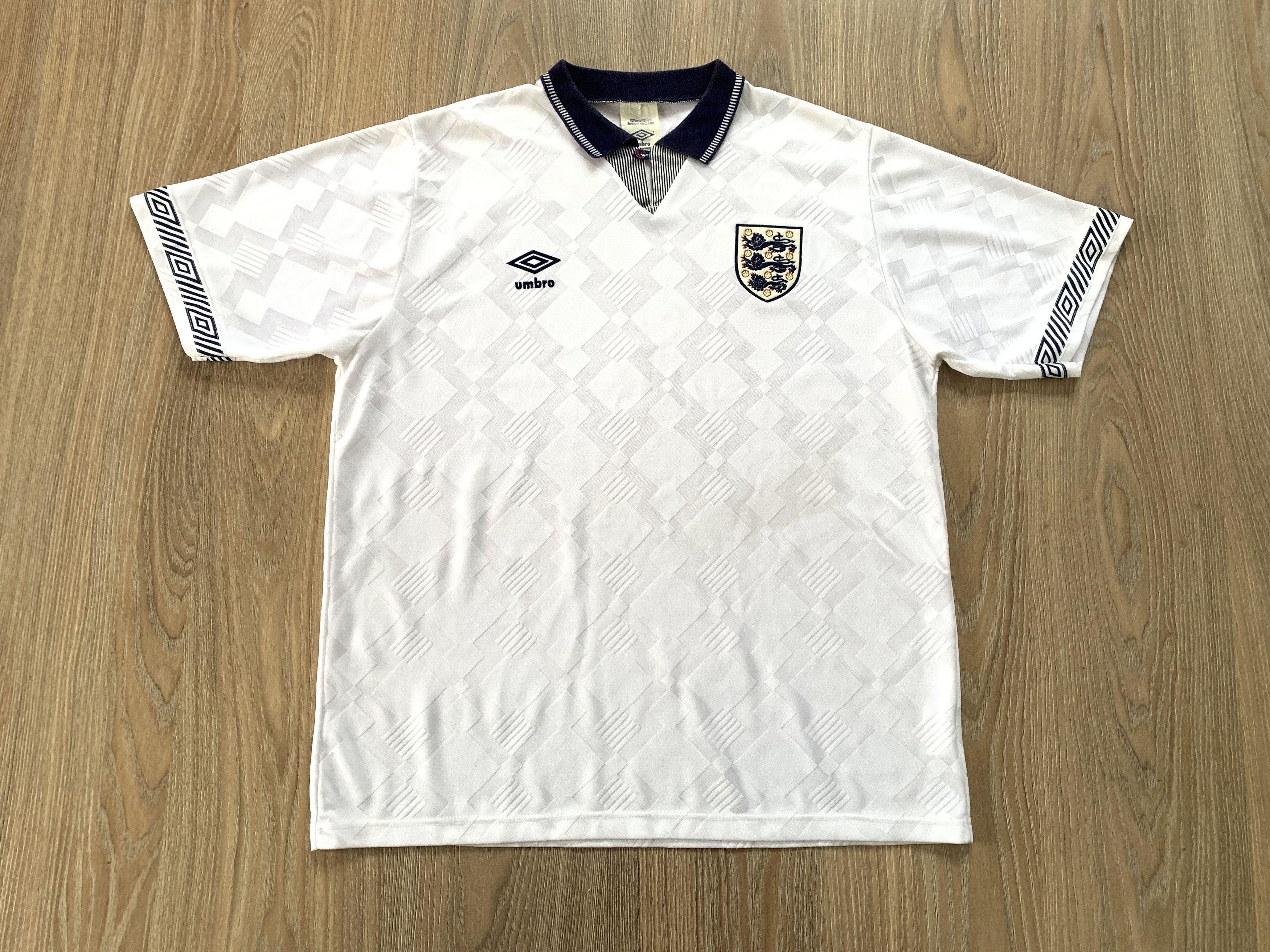 Umbro Retro Vintage Umbro England Training Polo Jersey 1990 Size US L / EU 52-54 / 3 - 2 Thumbnail