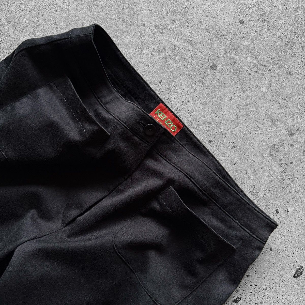Kenzo Kenzo Jungle Womens Black Pants Straight Leg Designer Casual Size 28" / US 6 / IT 42 - 4 Thumbnail
