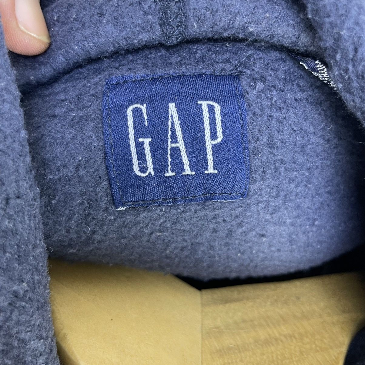 Gap × Vintage 💥Vintage Gap Spellout Hooded Pullover Jacket Size US L / EU 52-54 / 3 - 3 Thumbnail